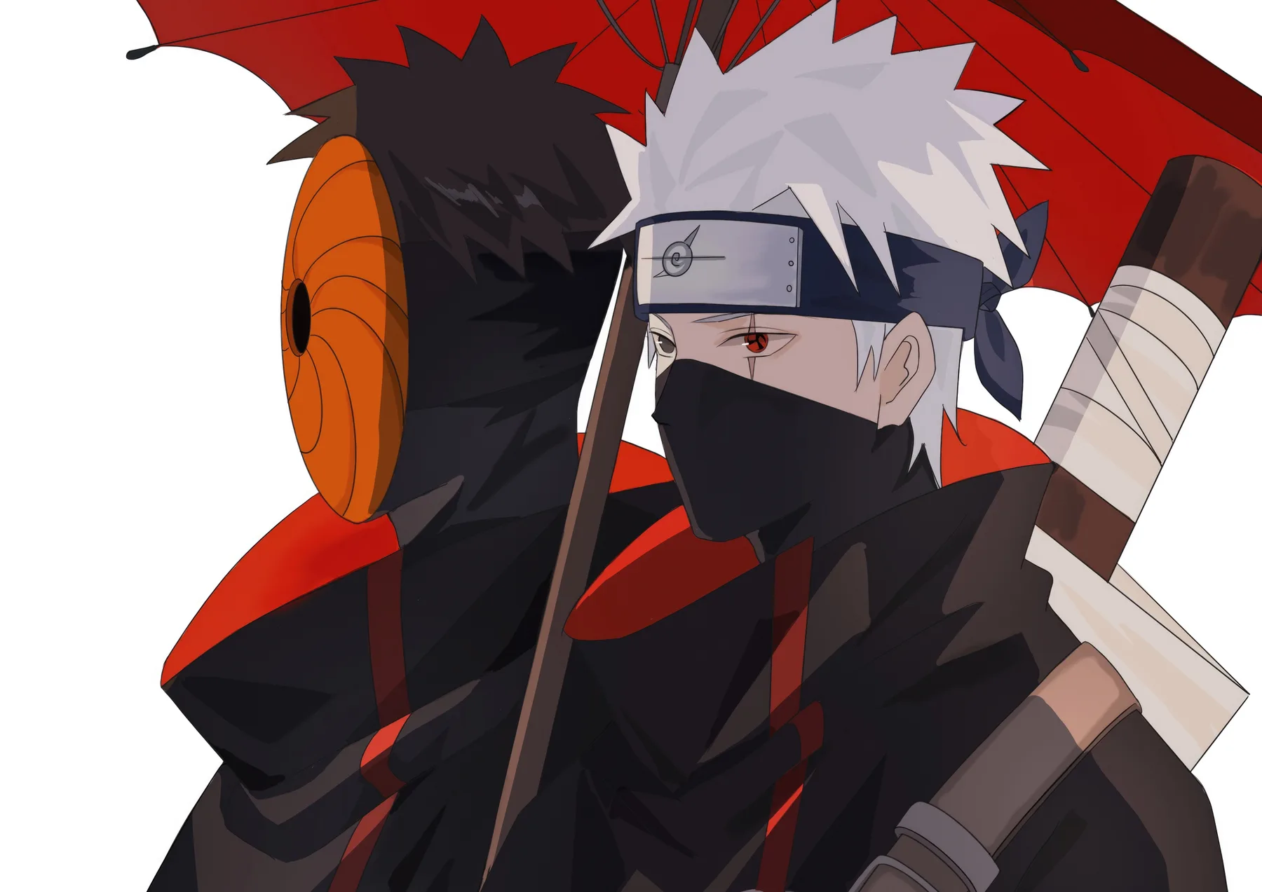 Kakashi Hatake Anbu Sombrilla Roja