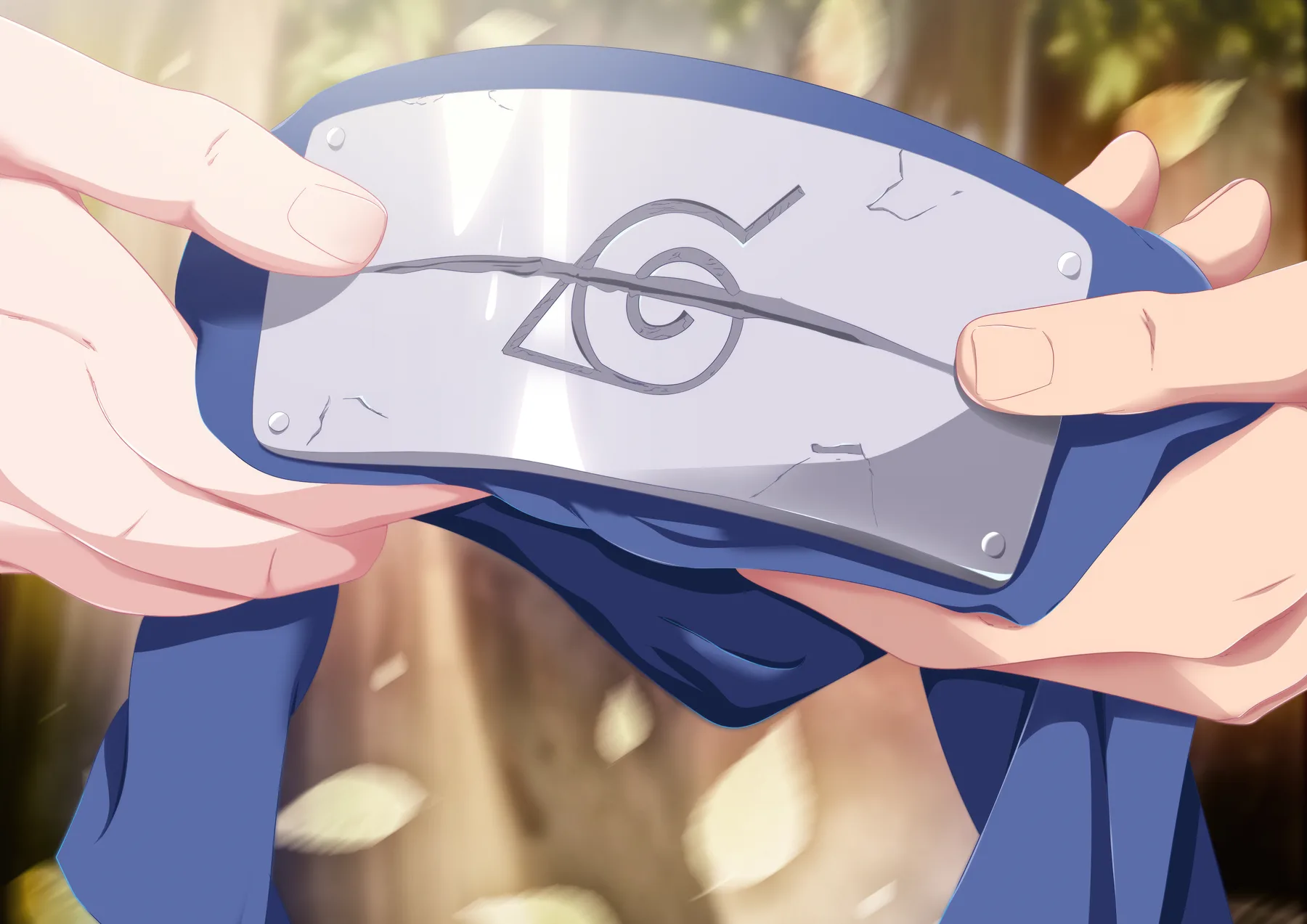 Bandana de Konoha Agrietada