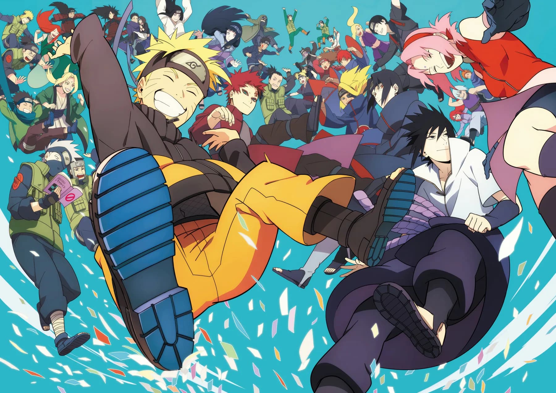 Naruto Elenco Completo Grupo Saltando