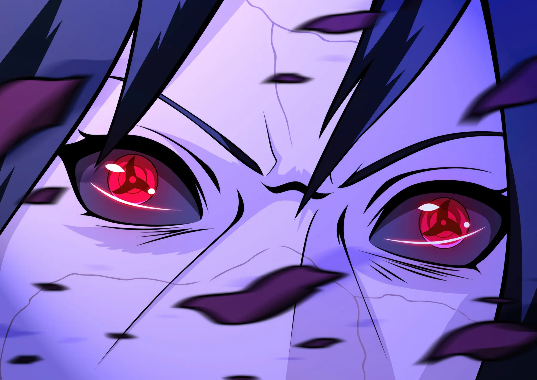 Sasuke Uchiha Ojos Sharingan Detalle