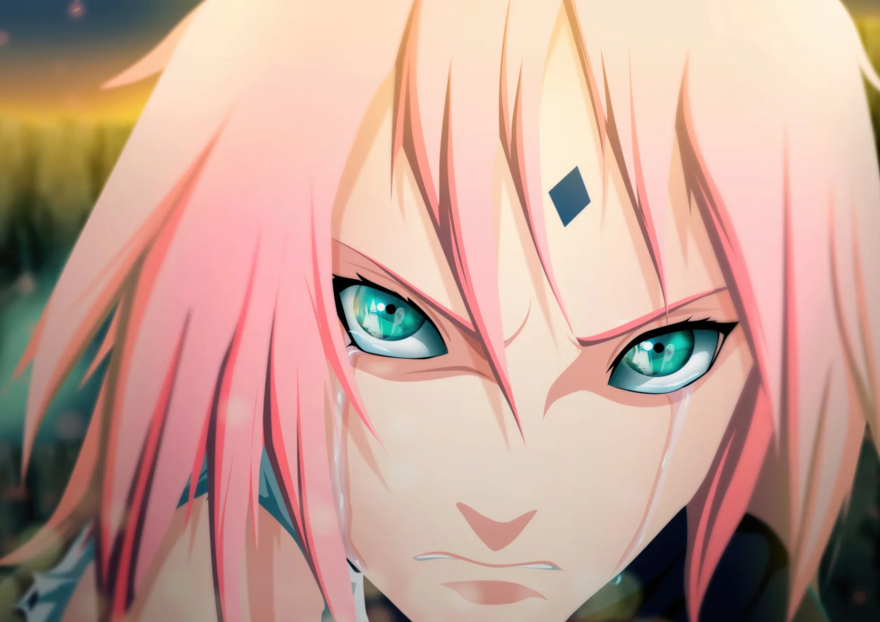 Sakura Haruno Retrato Llorando Decidida