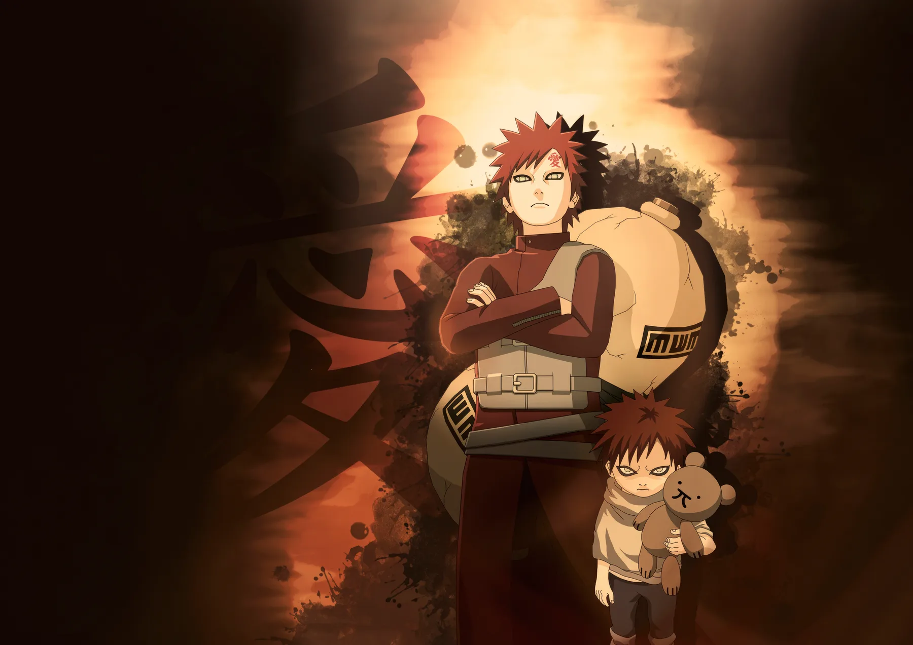 Gaara Niño y Kazekage Adulto
