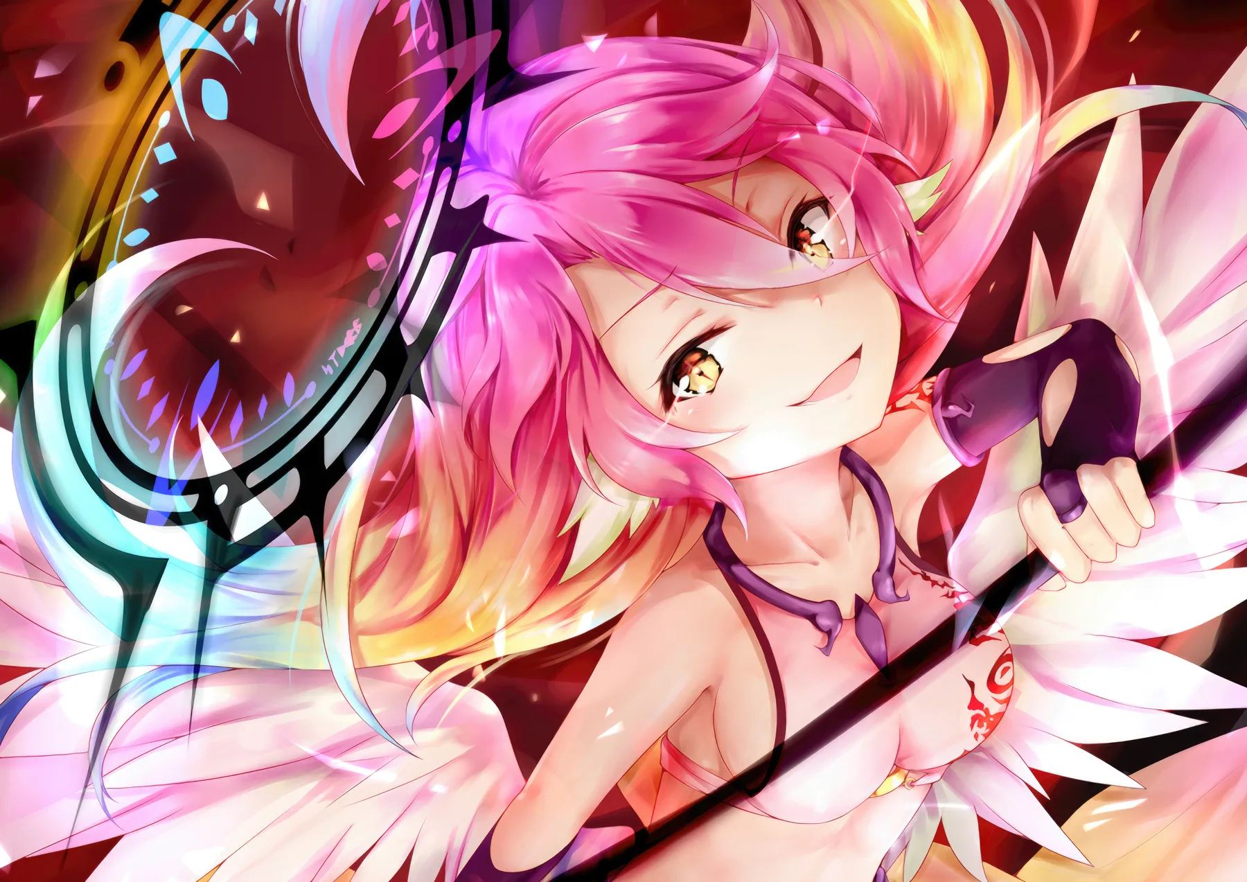 Jibril en Combate con Guadana No Game No Life