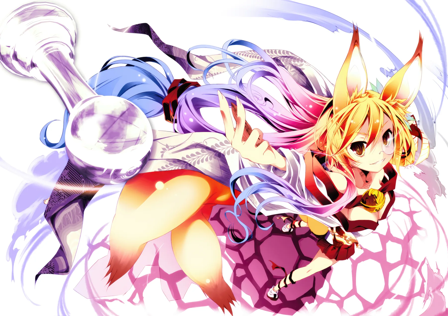Izuna Hatsuse con Cartas No Game No Life