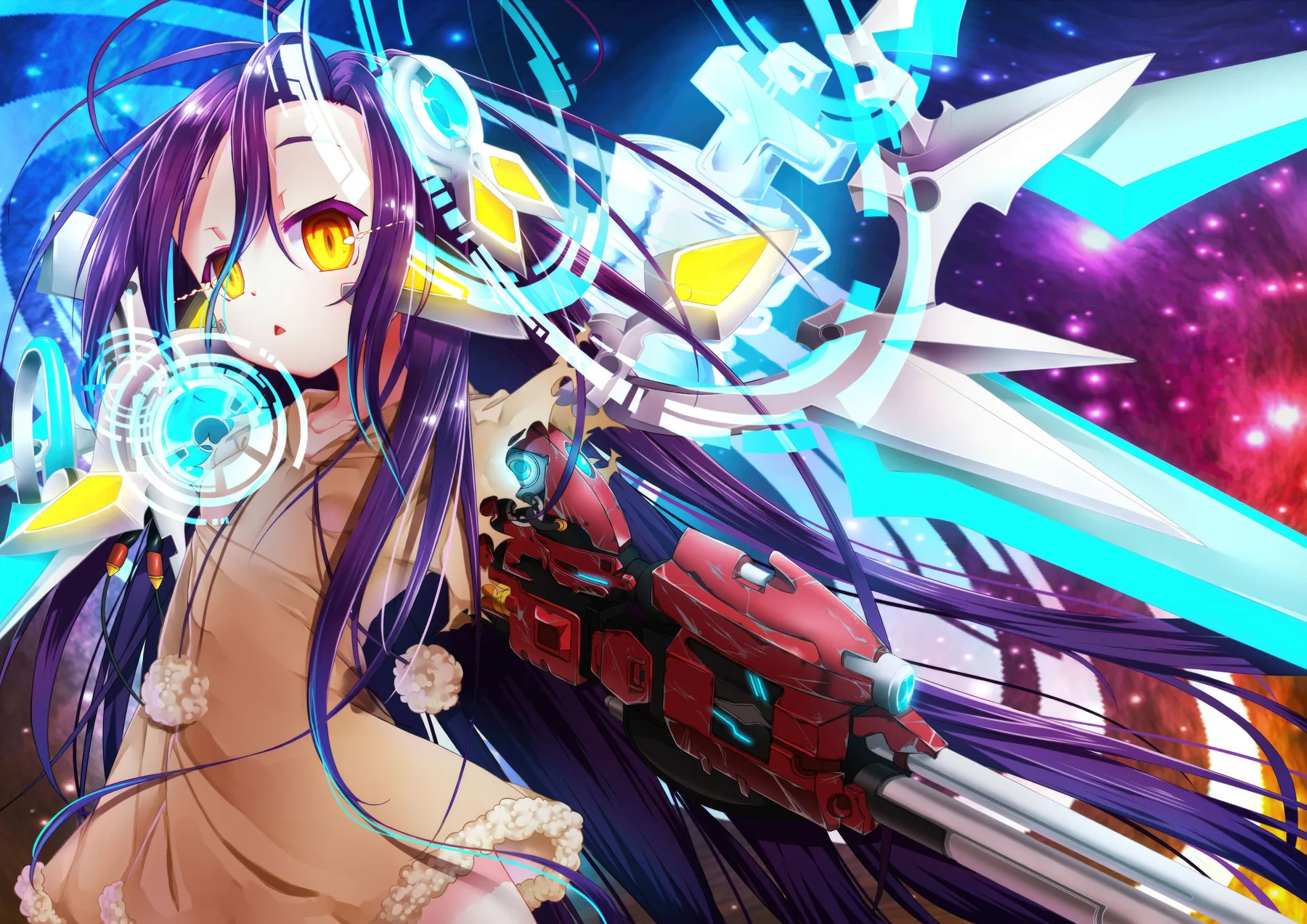 No Game No Life Personaje Purpura Arma Mecanica