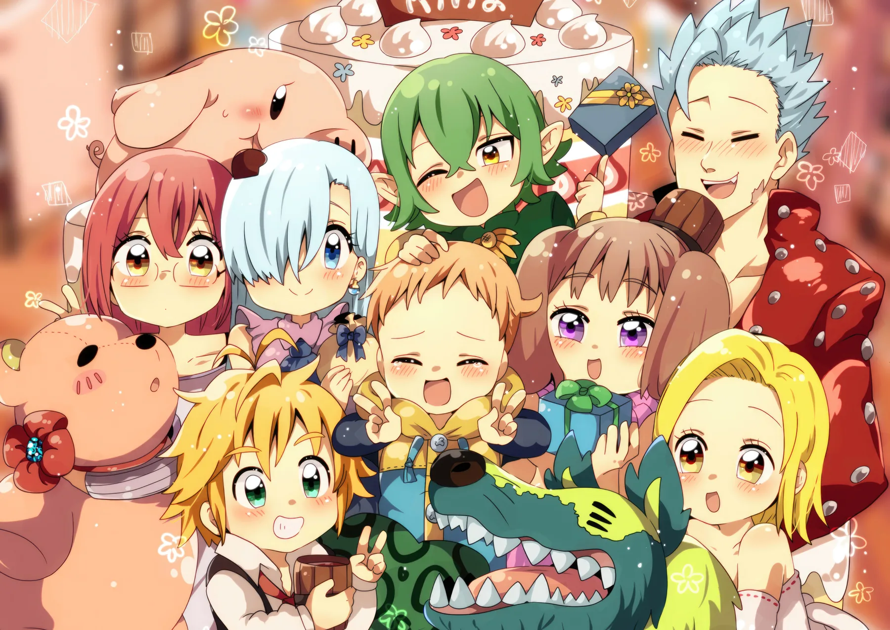 Nanatsu no Taizai Grupo Chibi Celebracion