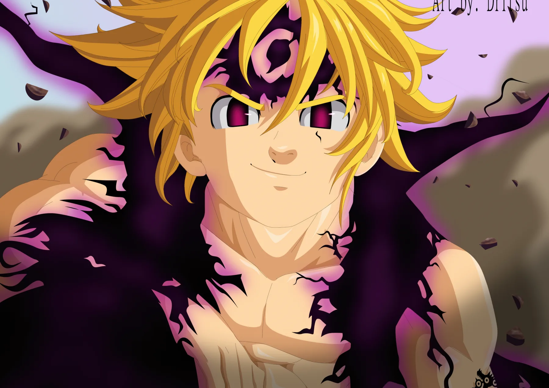 Meliodas Modo Demonio Marca Dragon