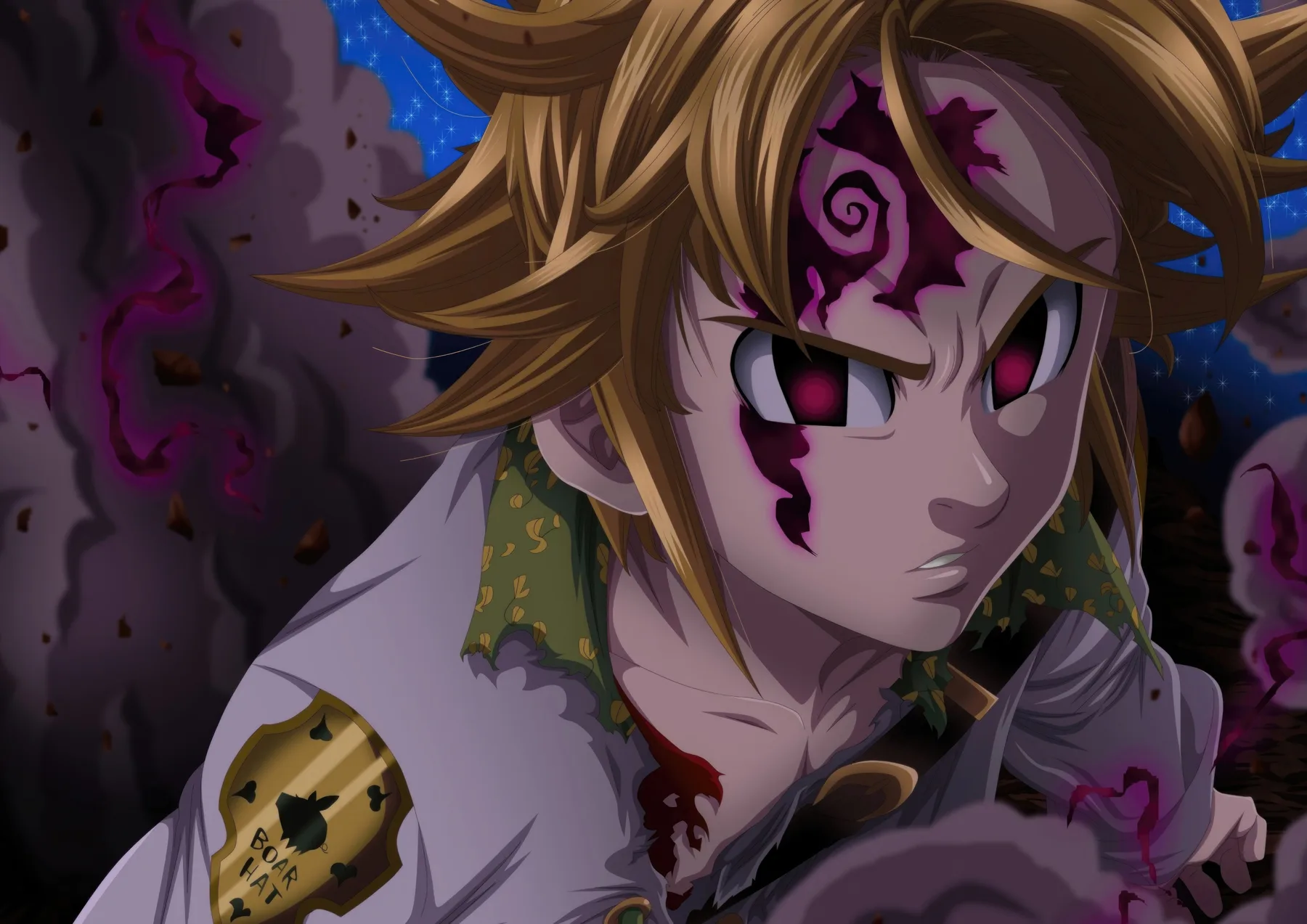 Meliodas Marca Demoniaca Insignia Boar Hat