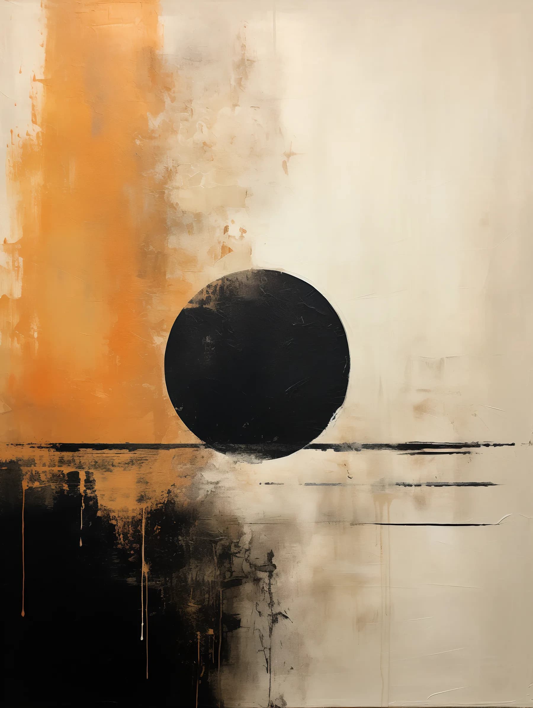 Sol Negro Abstracto Atardecer