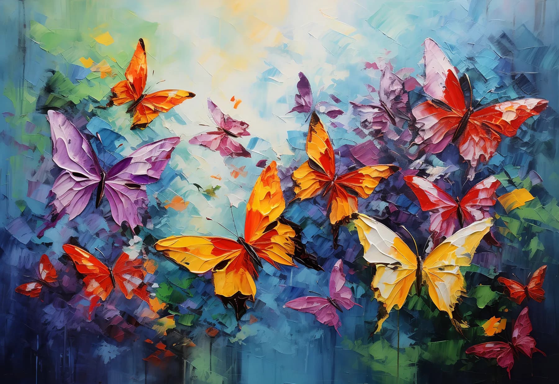 Mariposas Coloridas Abstractas
