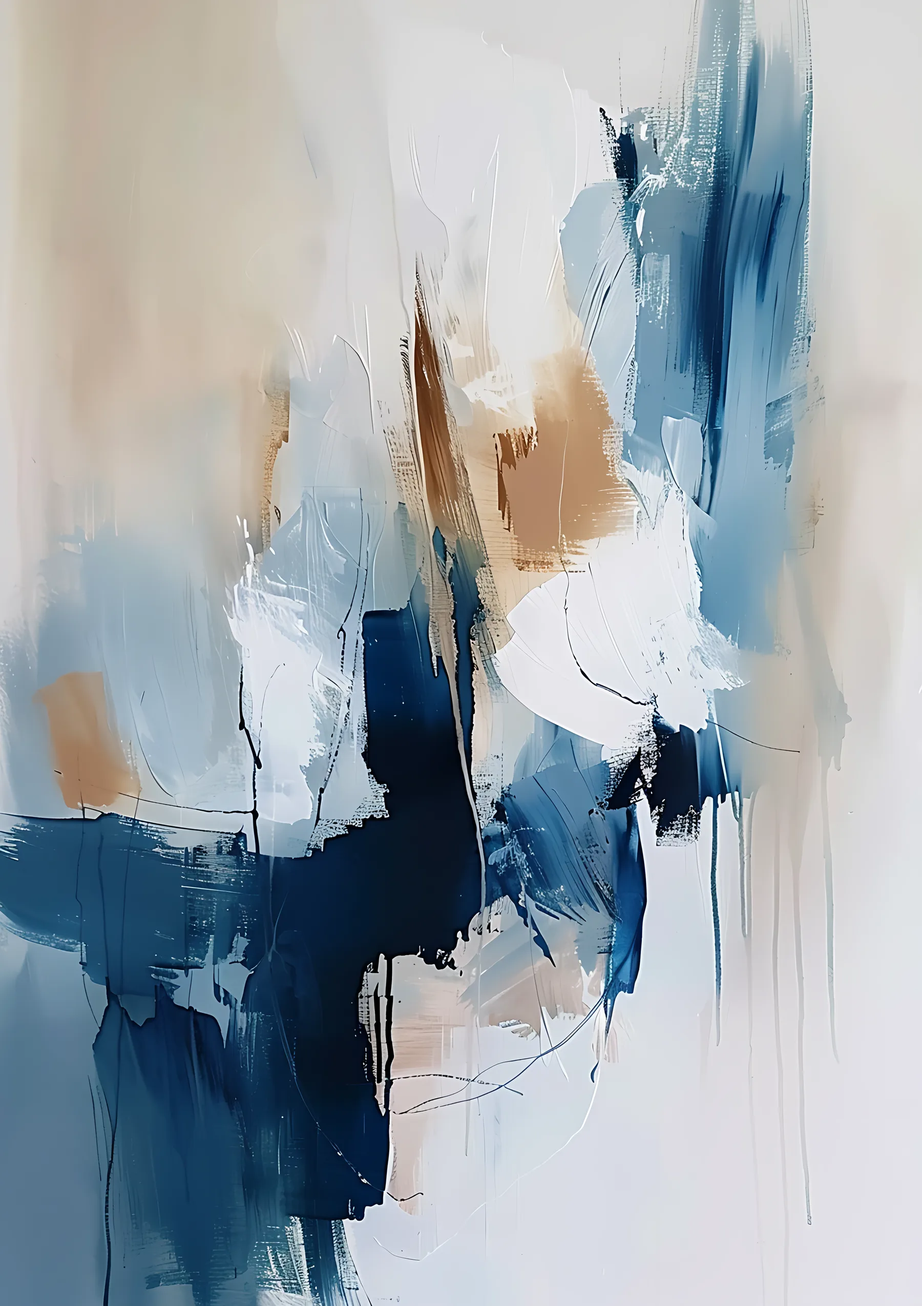 Abstracto Azul y Beige