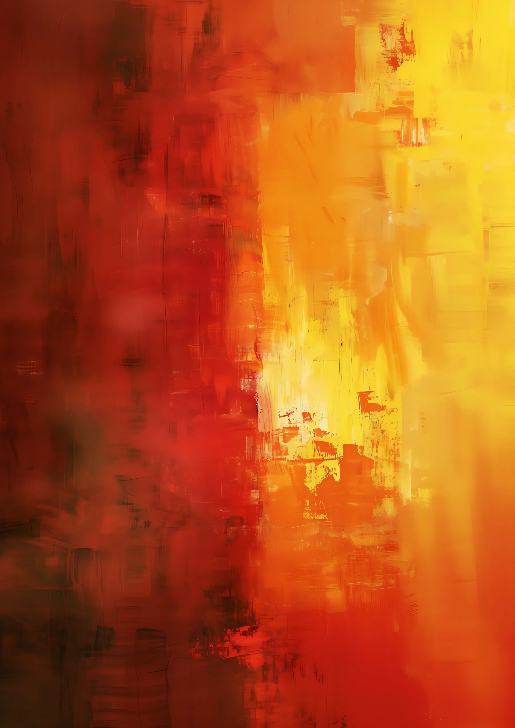 Abstracto Fuego Rojo y Amarillo