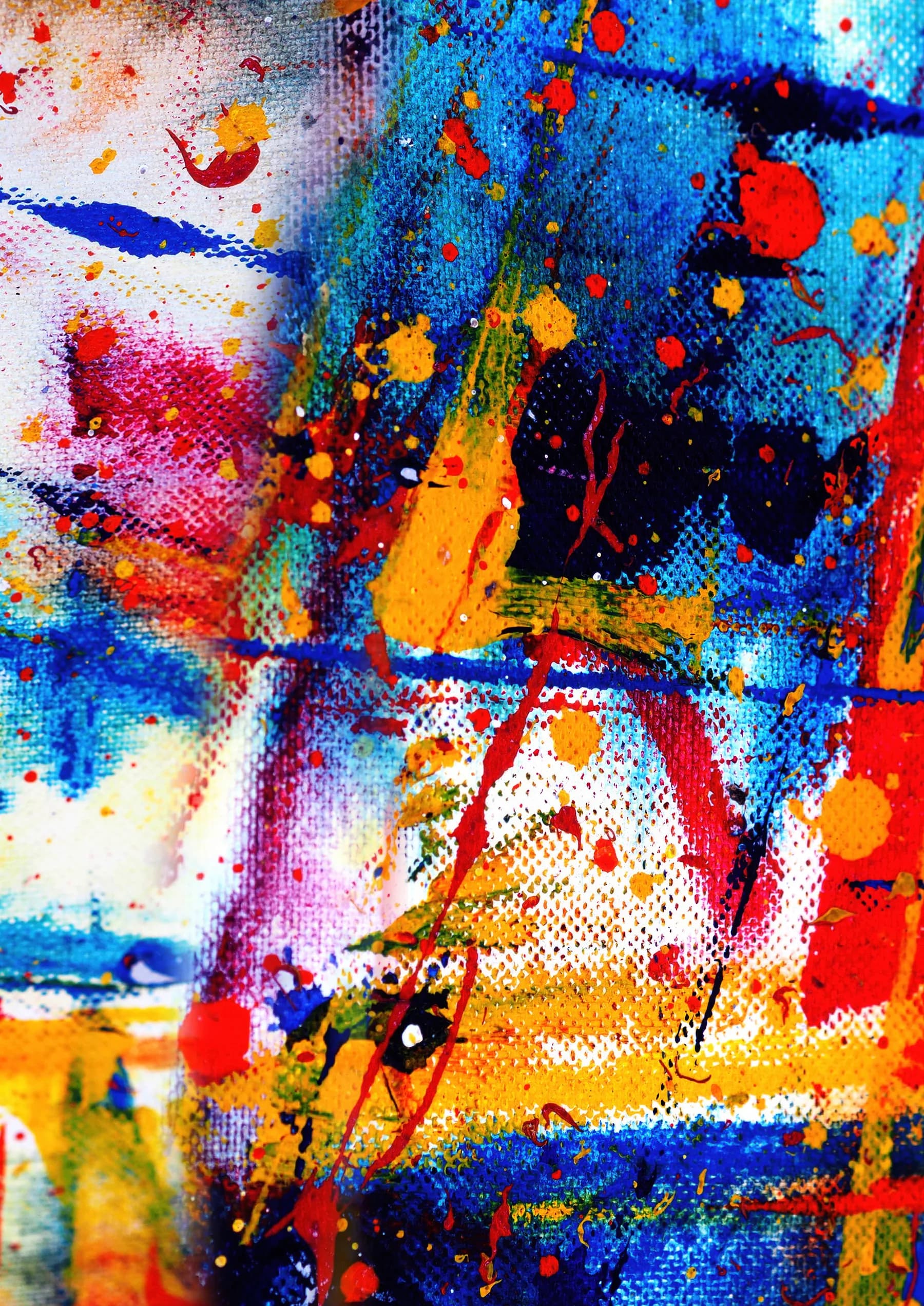 Abstracto Splatter Azul y Dorado