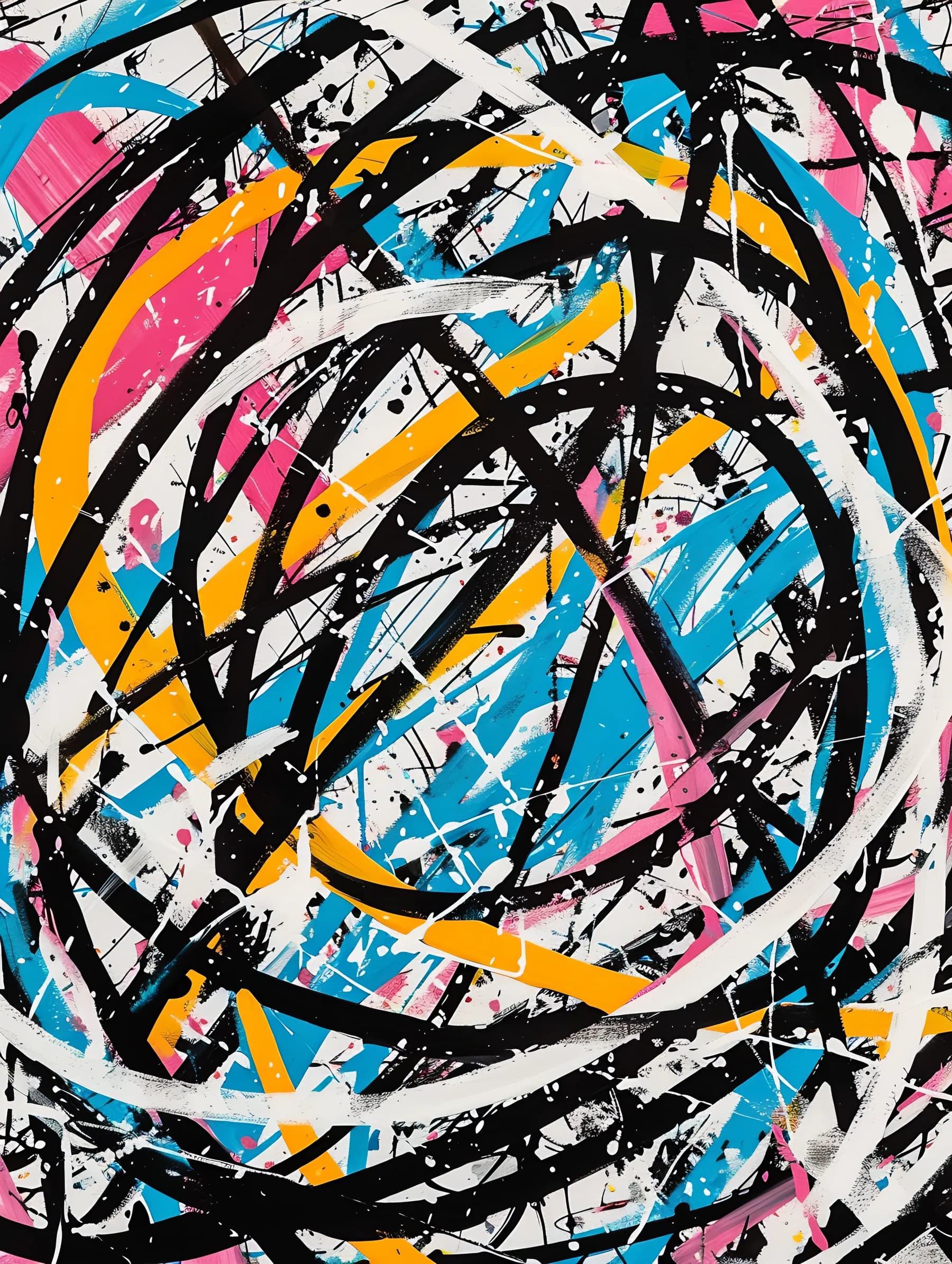 Abstracto Splatter Estilo Pollock