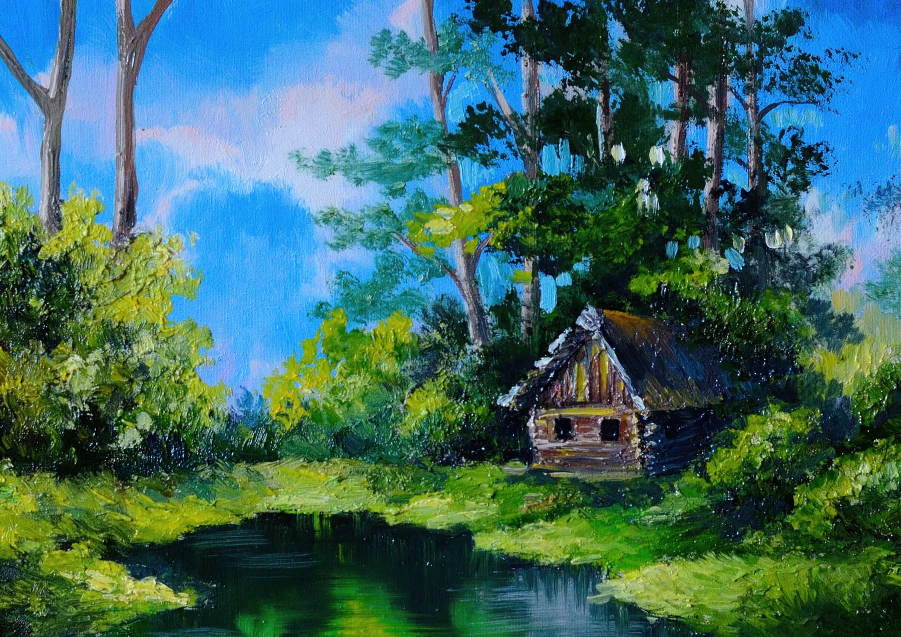 Cabana de Madera en el Bosque