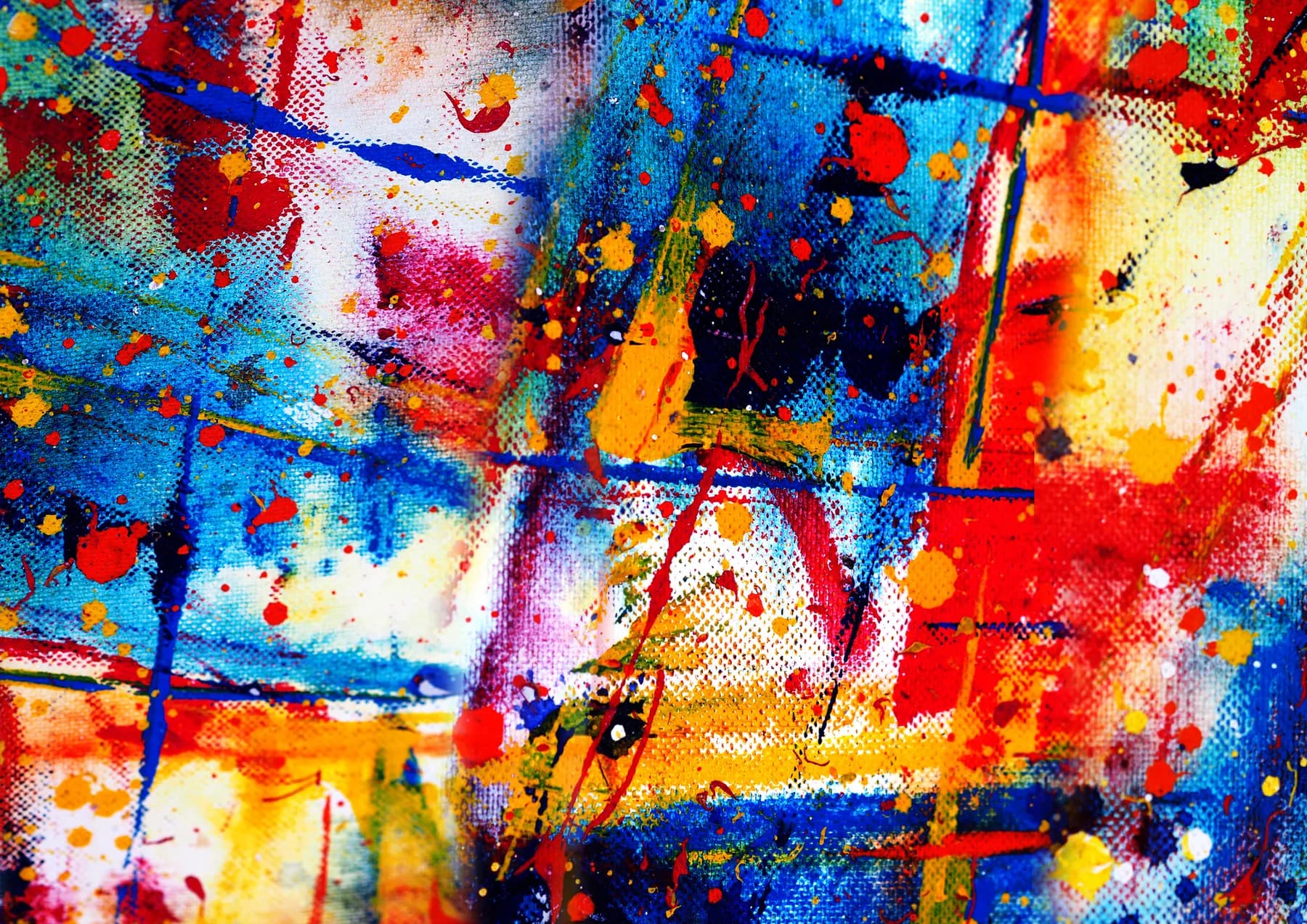Abstracto Splatter Azul y Rojo