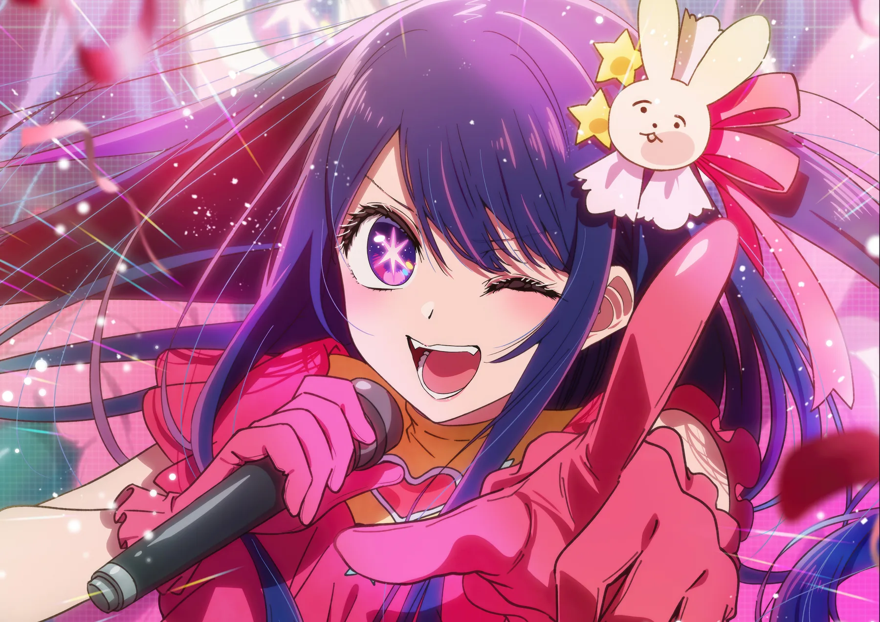 Oshi no Ko Cantando con Microfono
