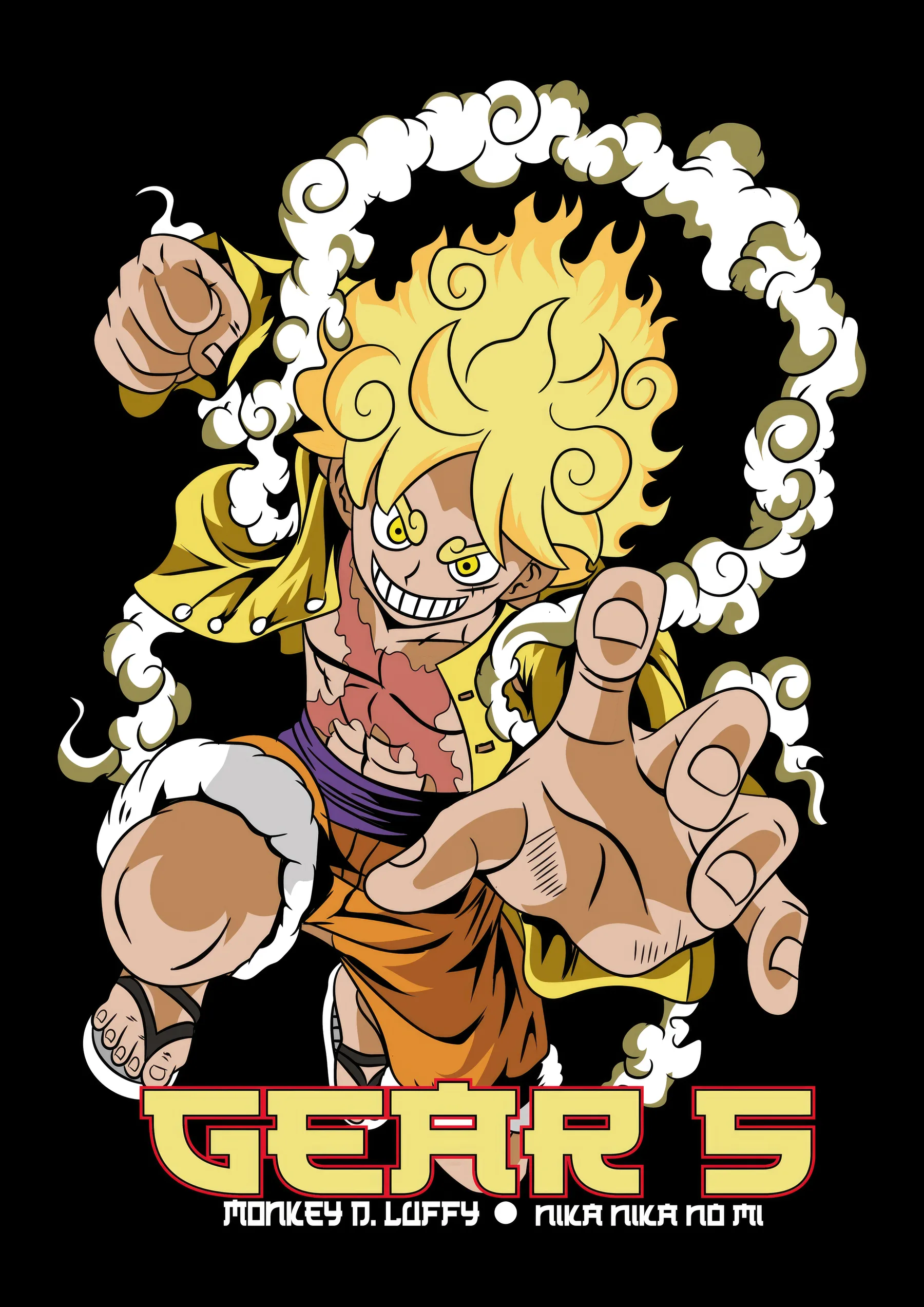 Luffy Gear 5 Dios del Sol Nika