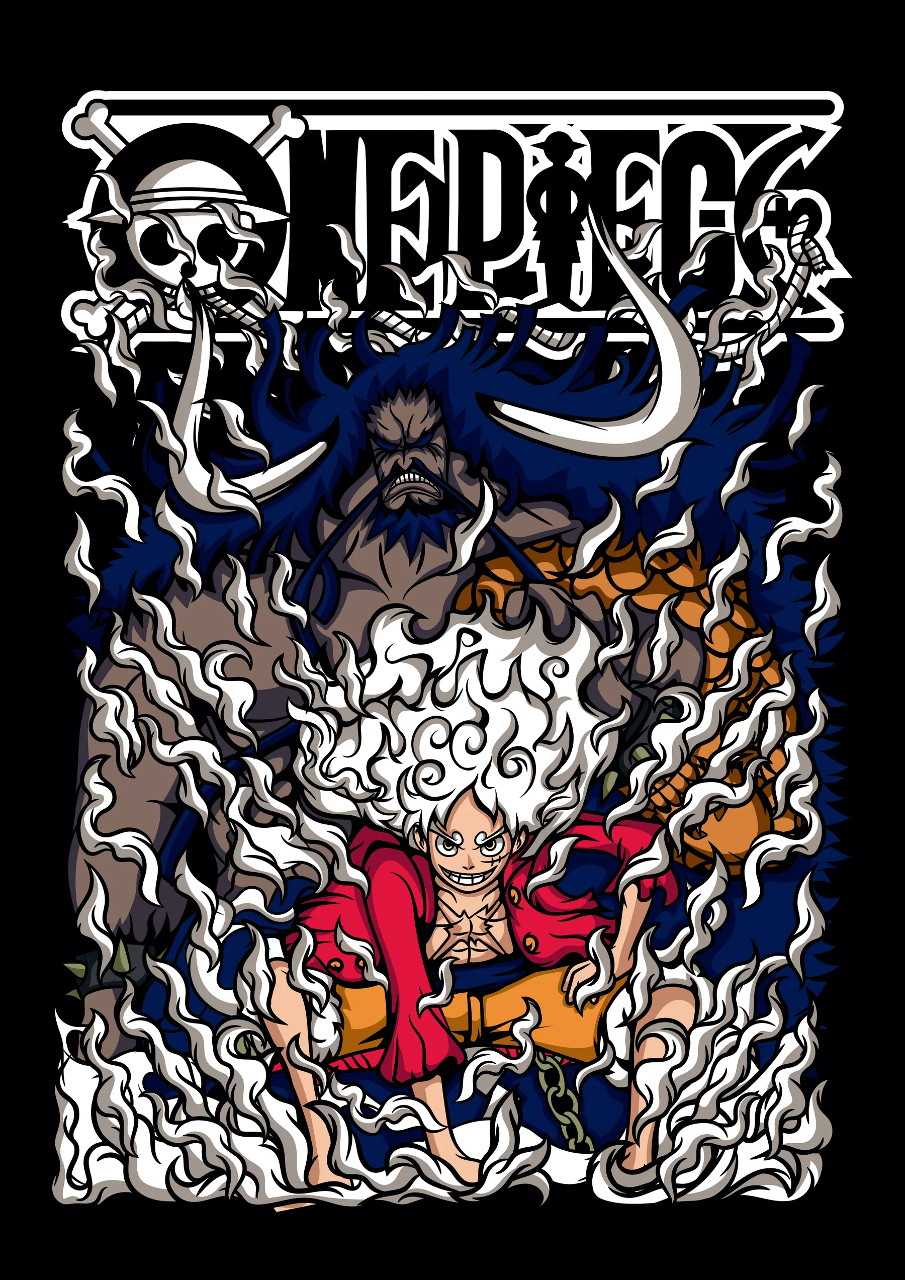 Kaido Oni Dragón y Luffy Gear 5