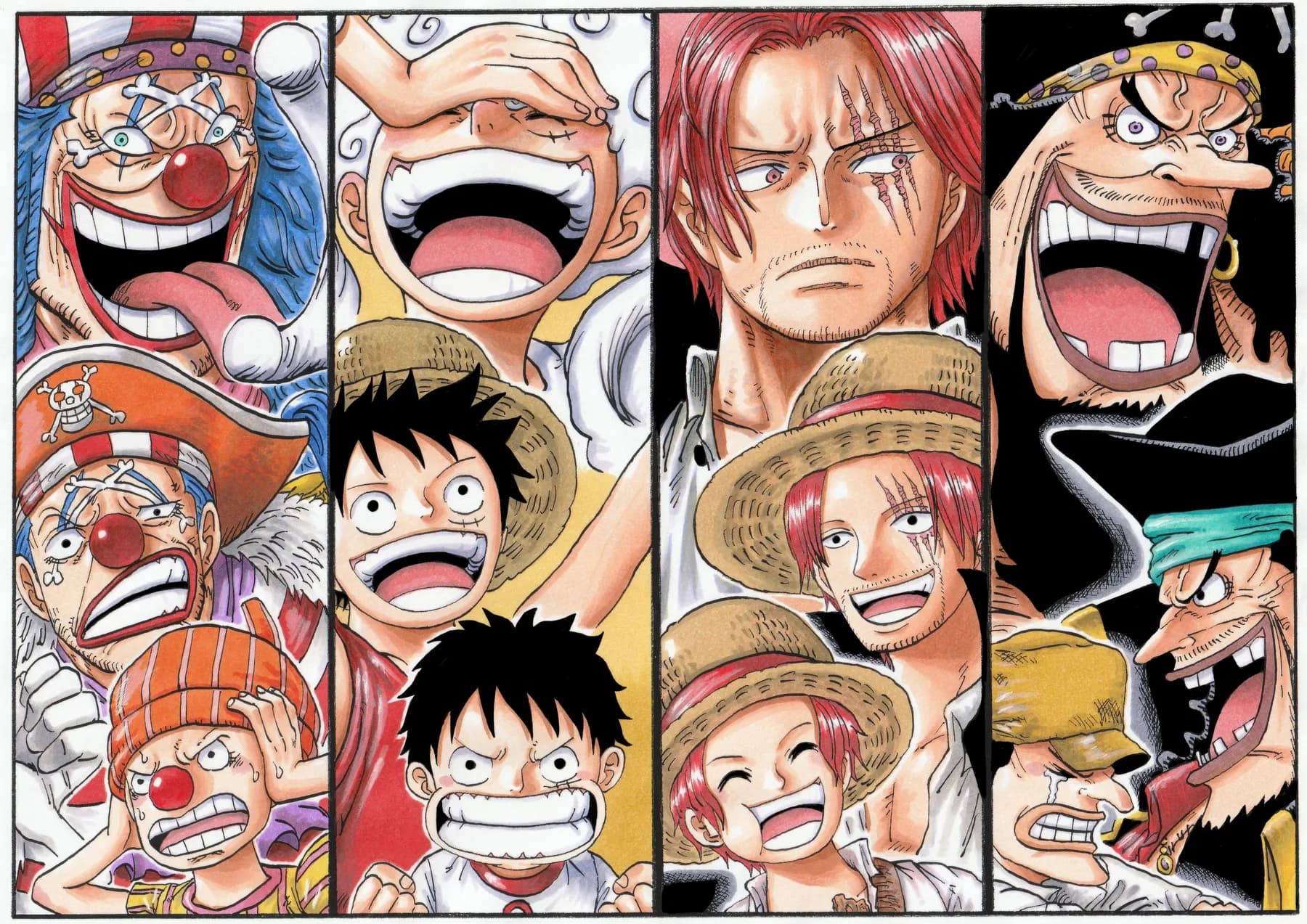 One Piece Personajes Emociones Collage