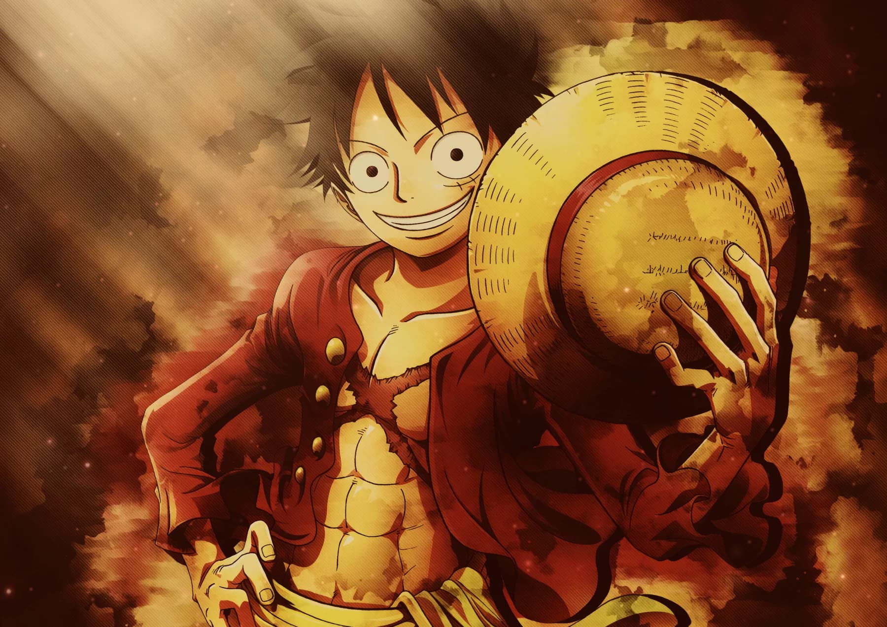 Luffy Retrato Vintage Sepia