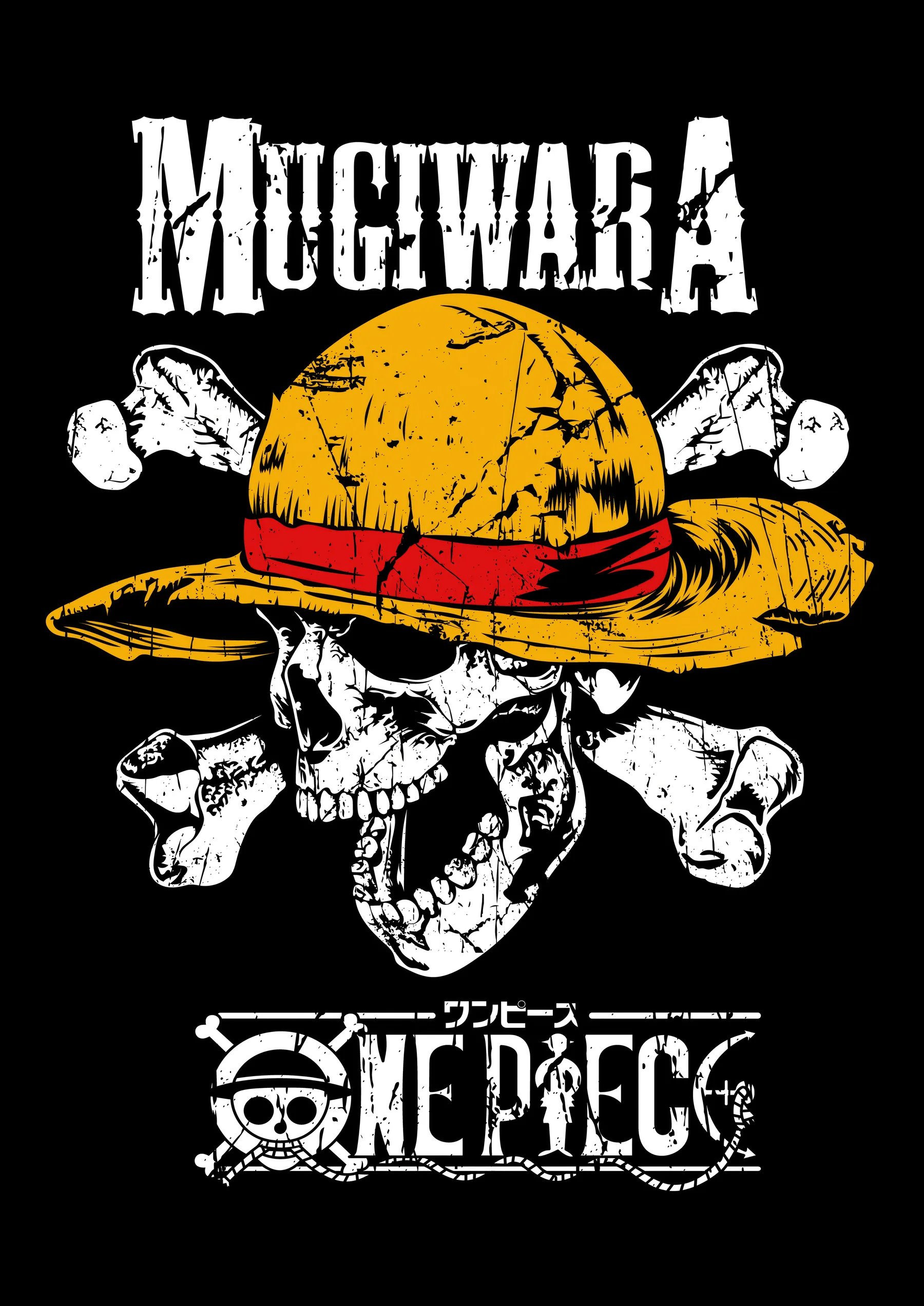 Mugiwara Calavera y Sombrero de Paja