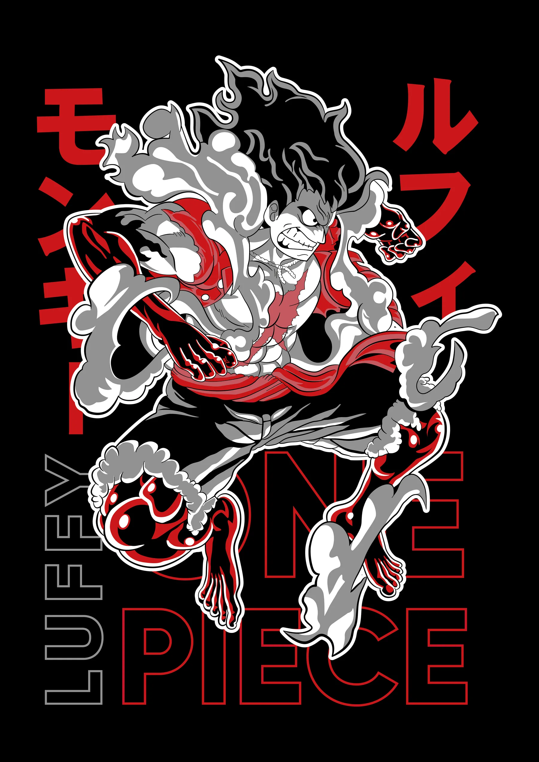 Luffy Gear 4 Boundman Rojo