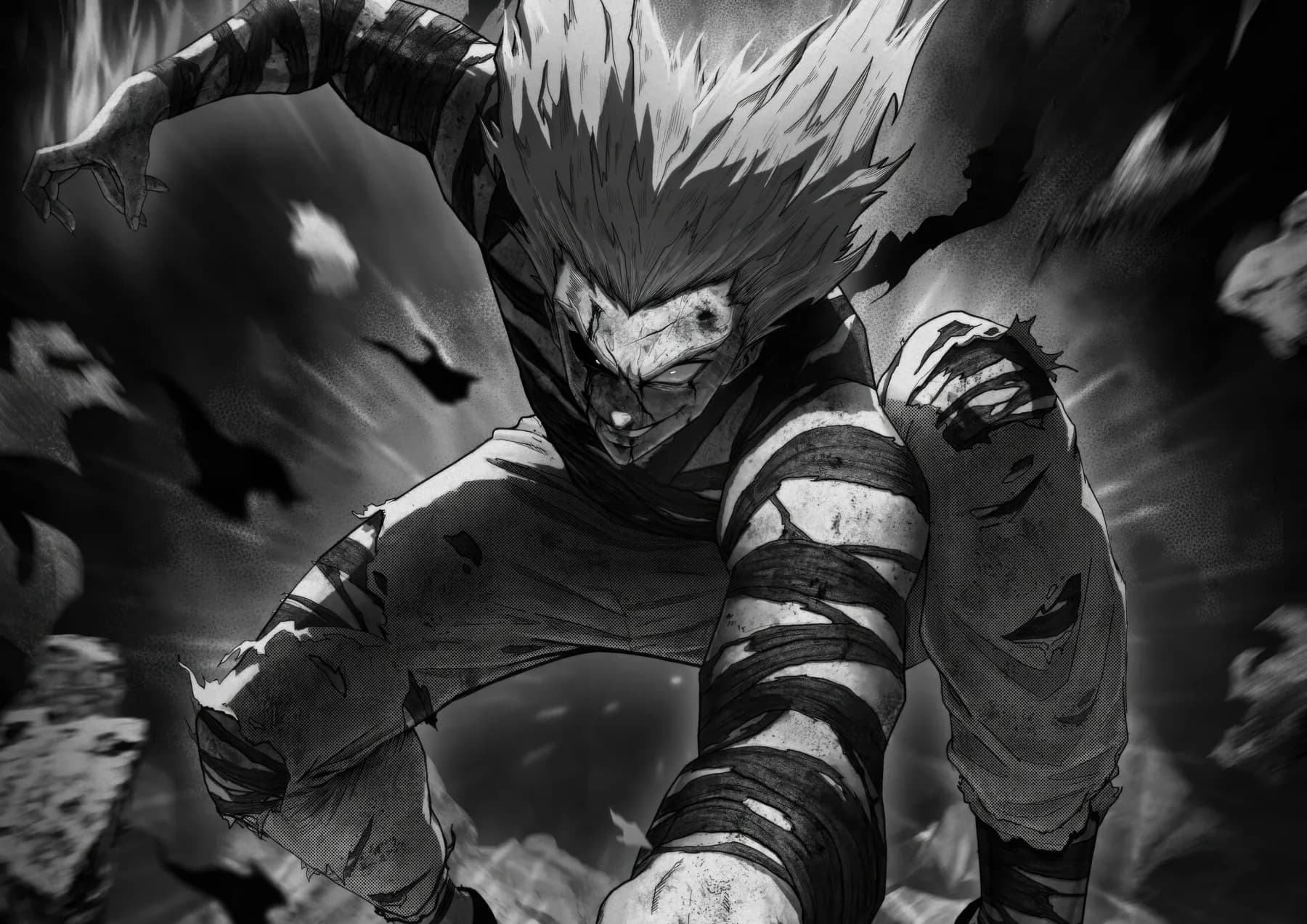 Garou Furioso Manga Blanco y Negro