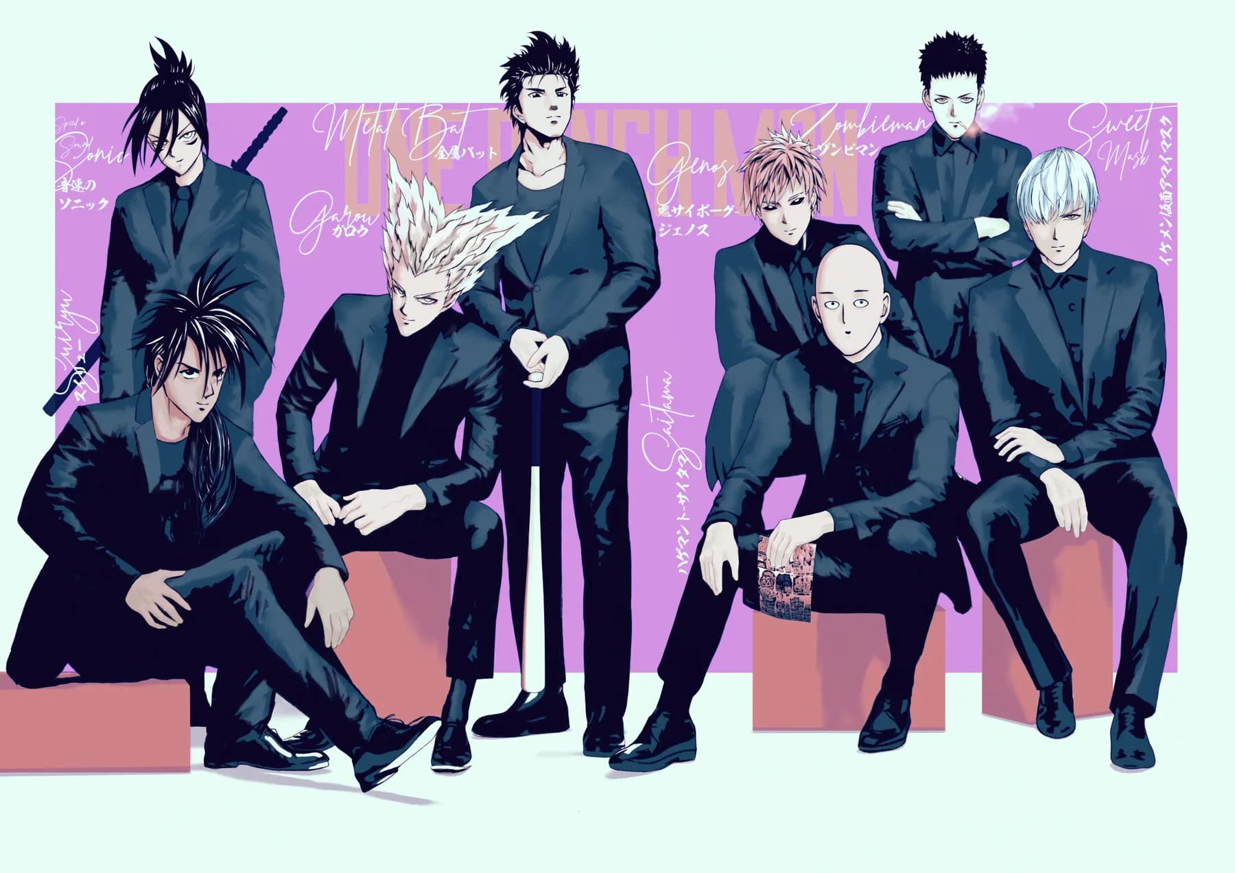 One Punch Man Elenco Completo de Traje