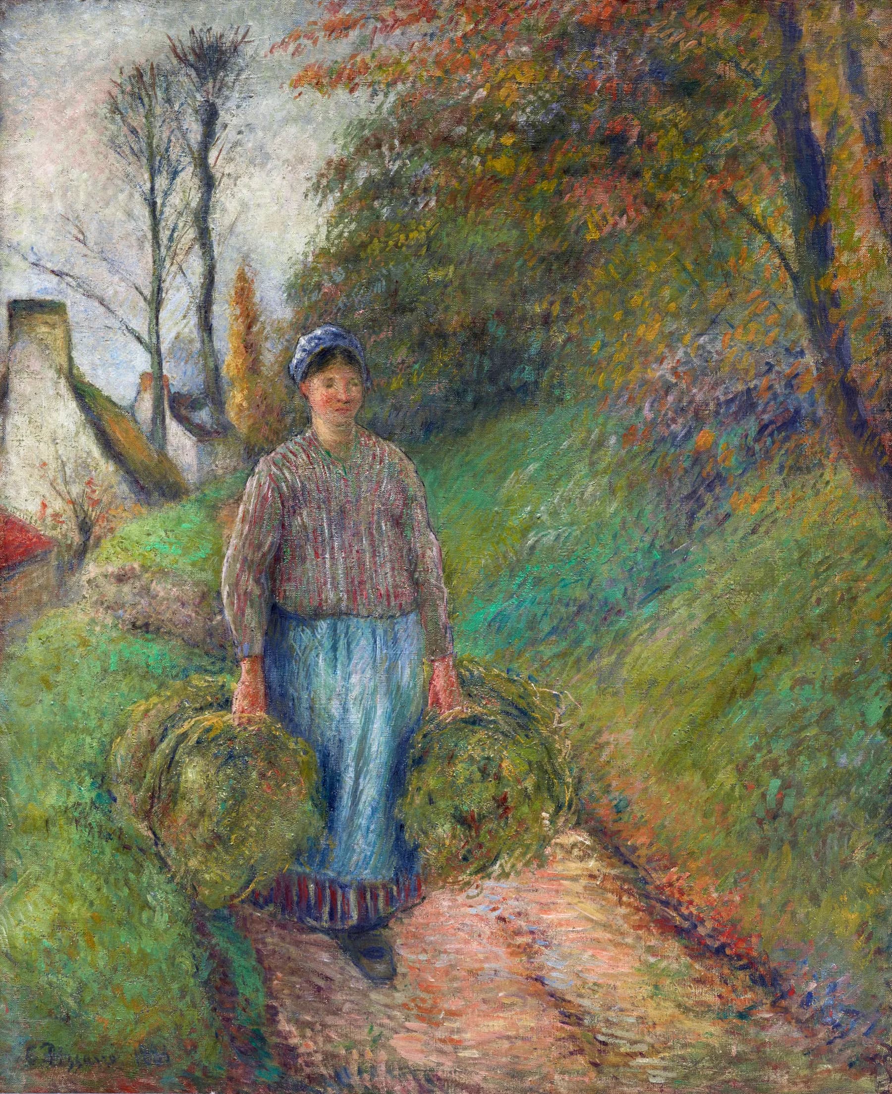 Campesina con Haz de Heno - Pissarro