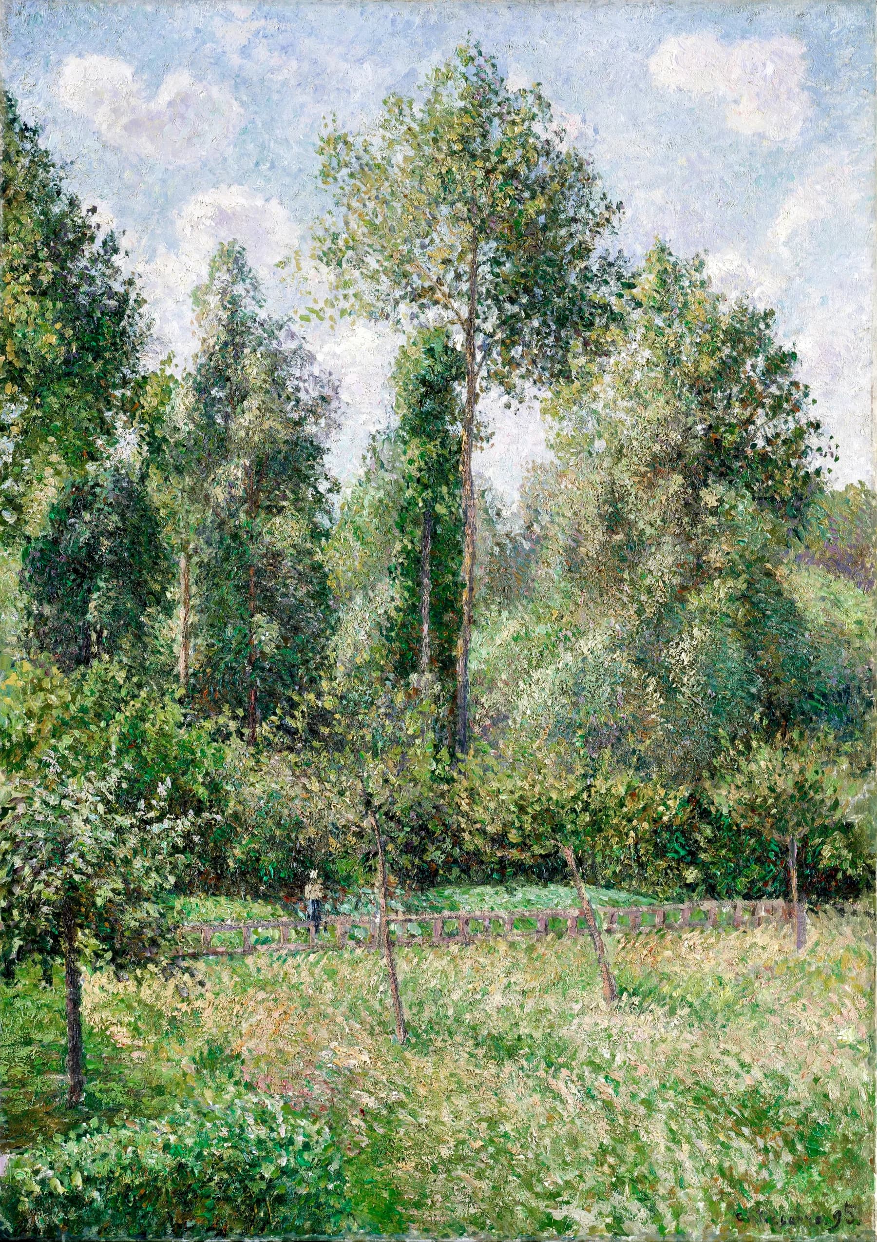 Paisaje con Arboles en Fila - Pissarro