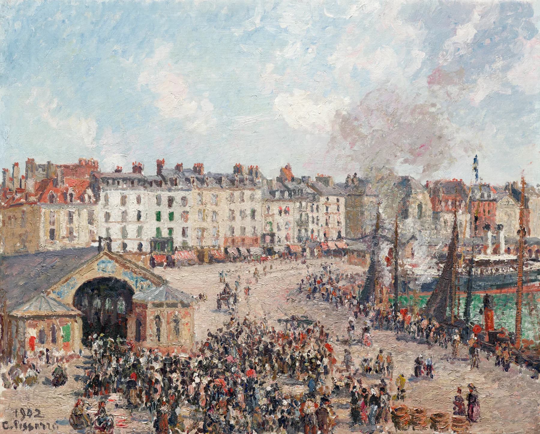 Plaza del Mercado en Ruan - Pissarro
