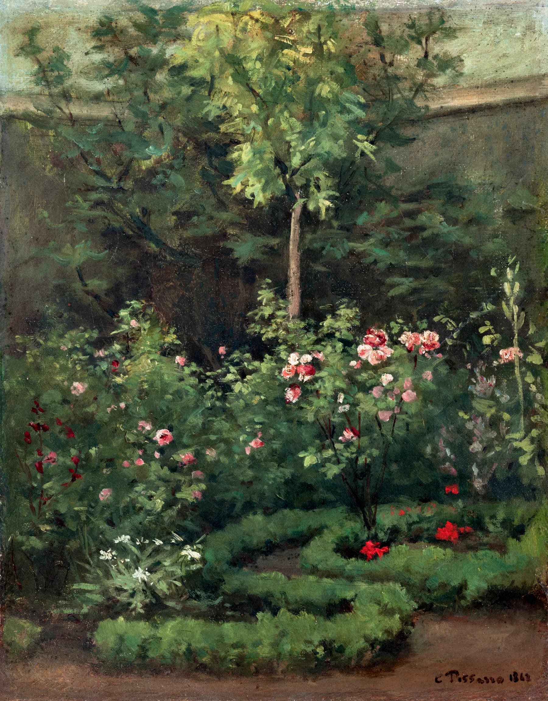 Jardin con Rosas - Pissarro