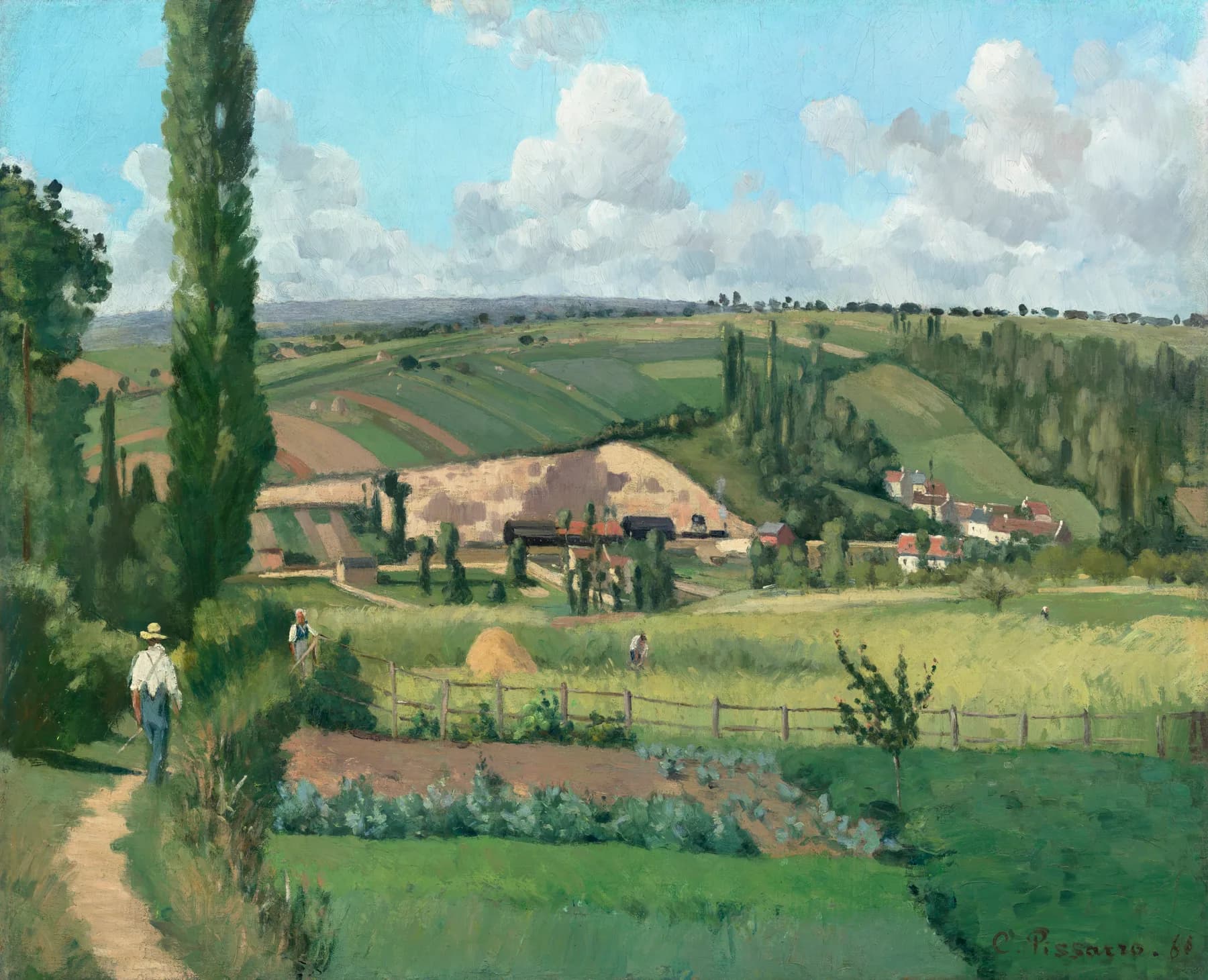 Paisaje con Colinas Verdes - Pissarro