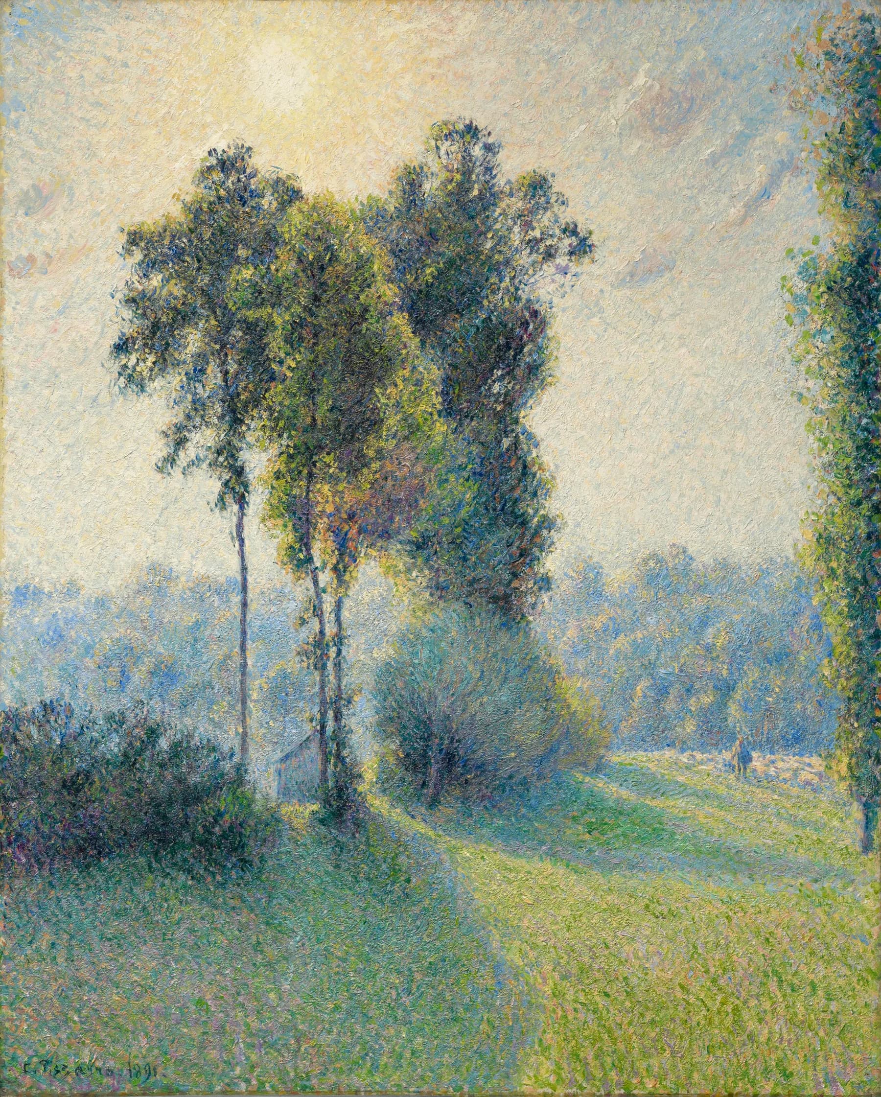 Paisaje con Arboles y Prado - Pissarro