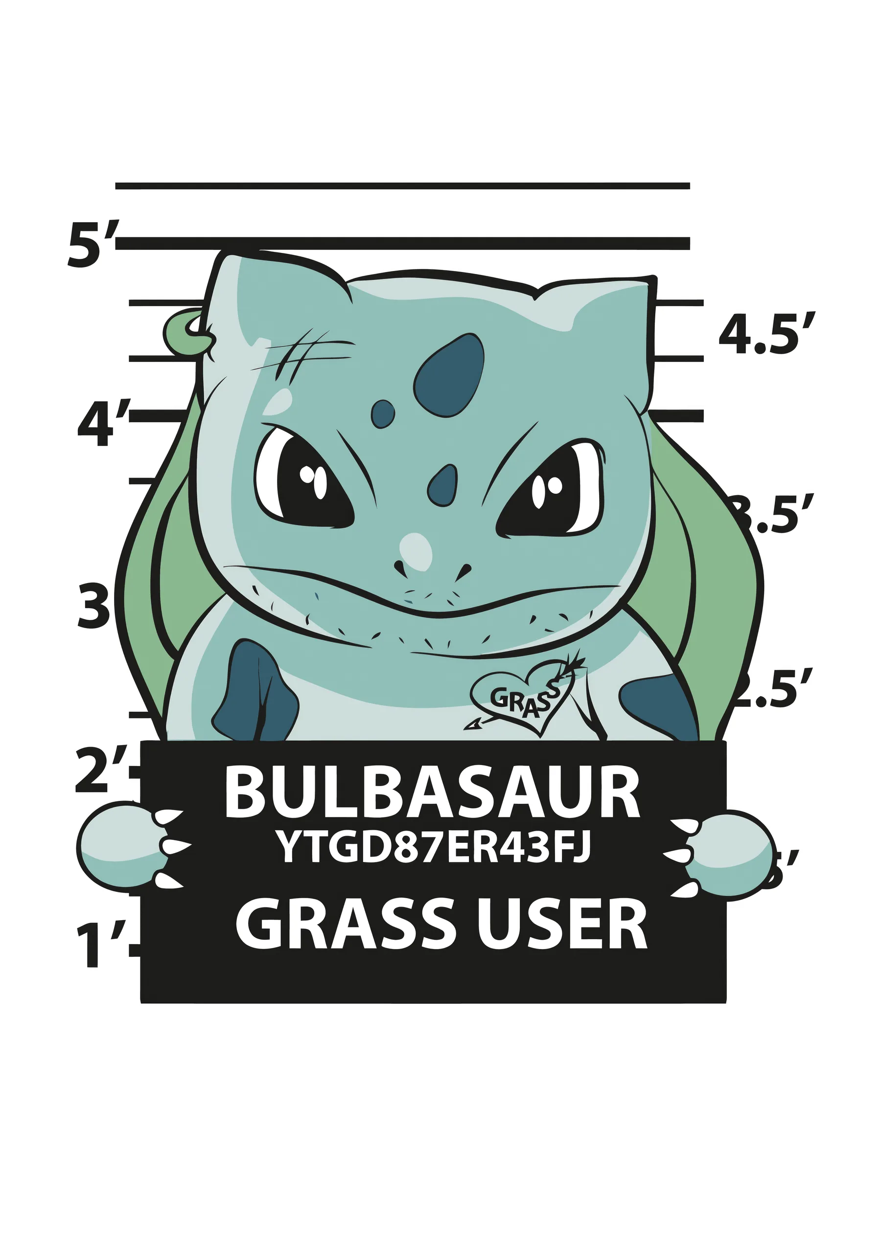Bulbasaur Ficha Policial Comica