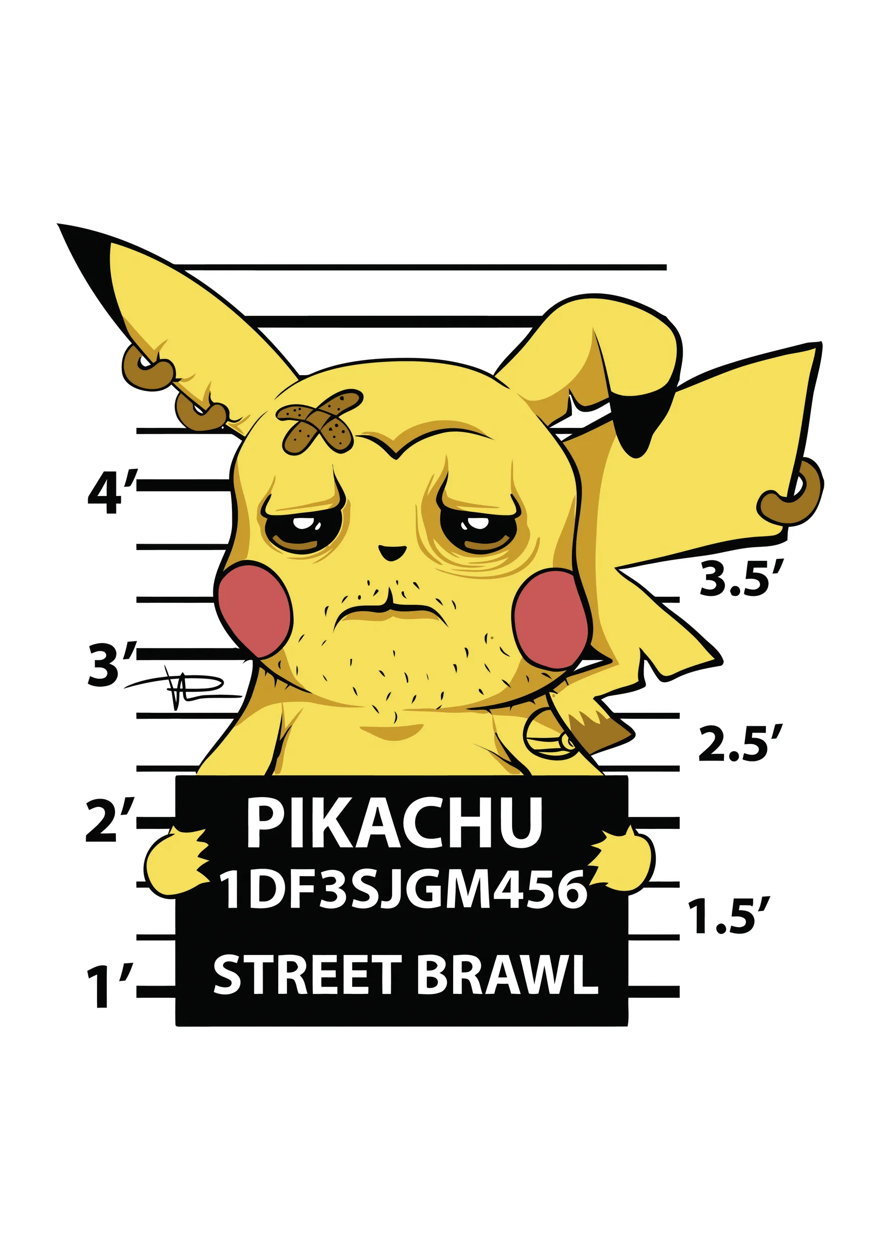 Pikachu Ficha Policial Street Brawl