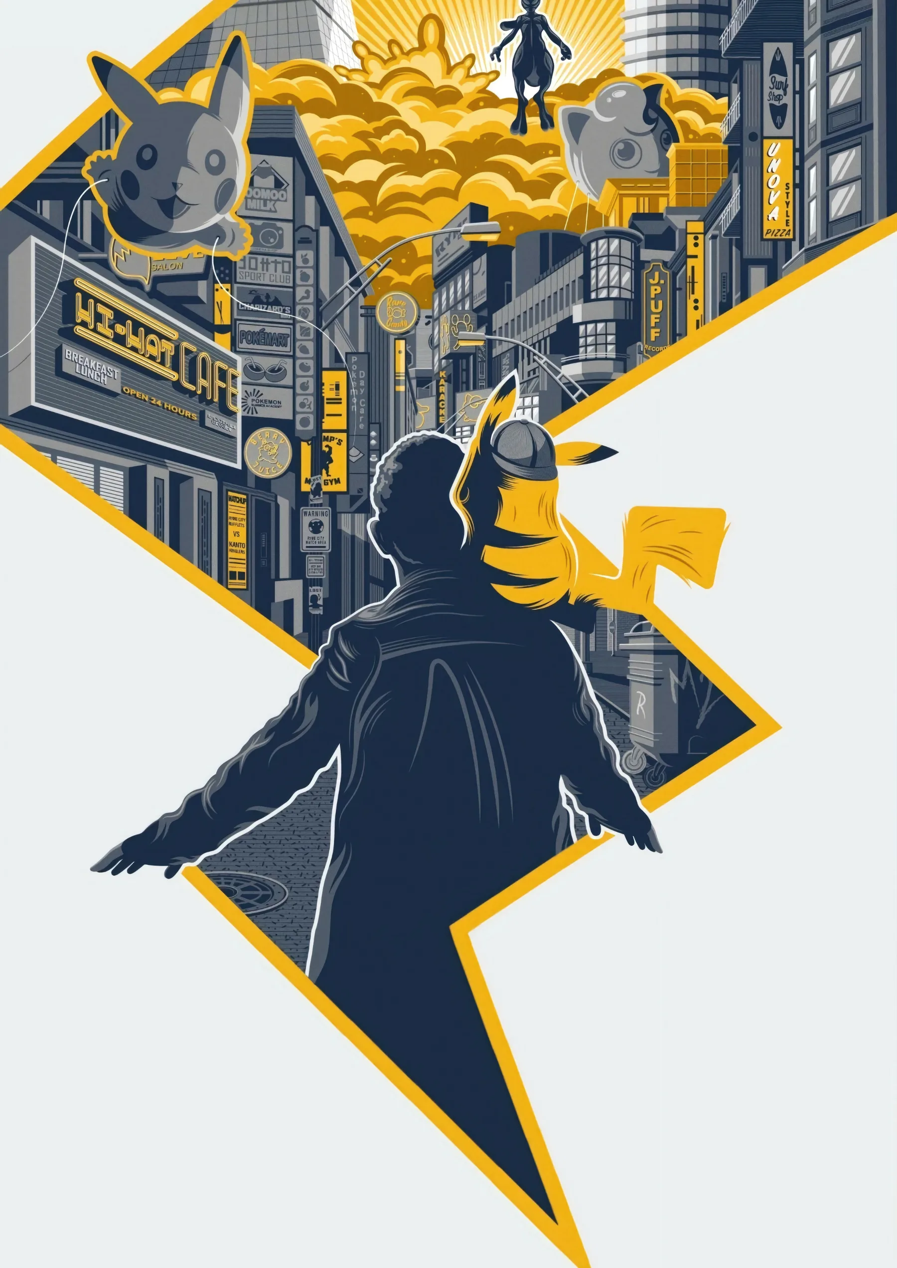 Detective Pikachu Ilustracion Ciudad