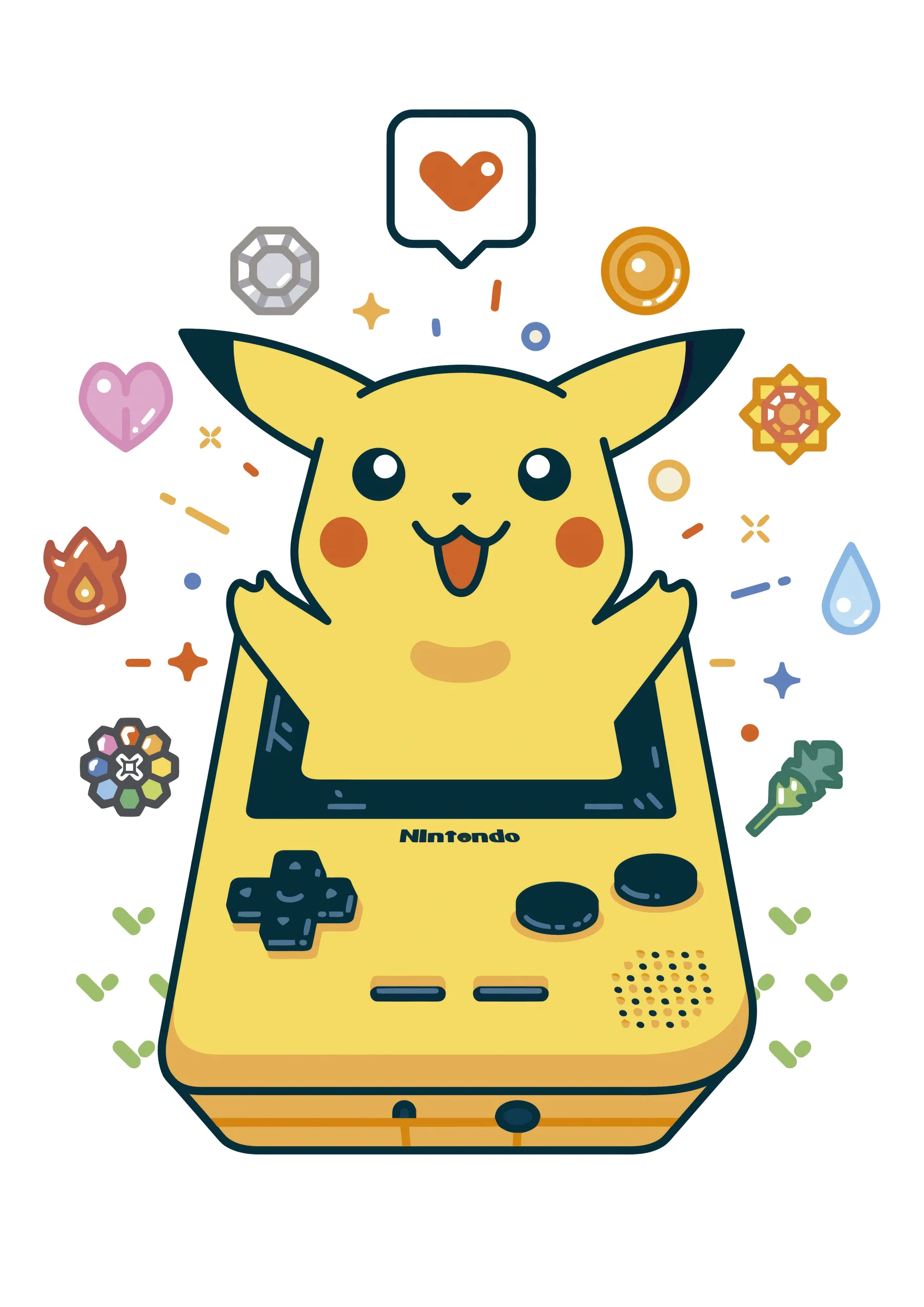 Pikachu con Consola Nintendo Game Boy