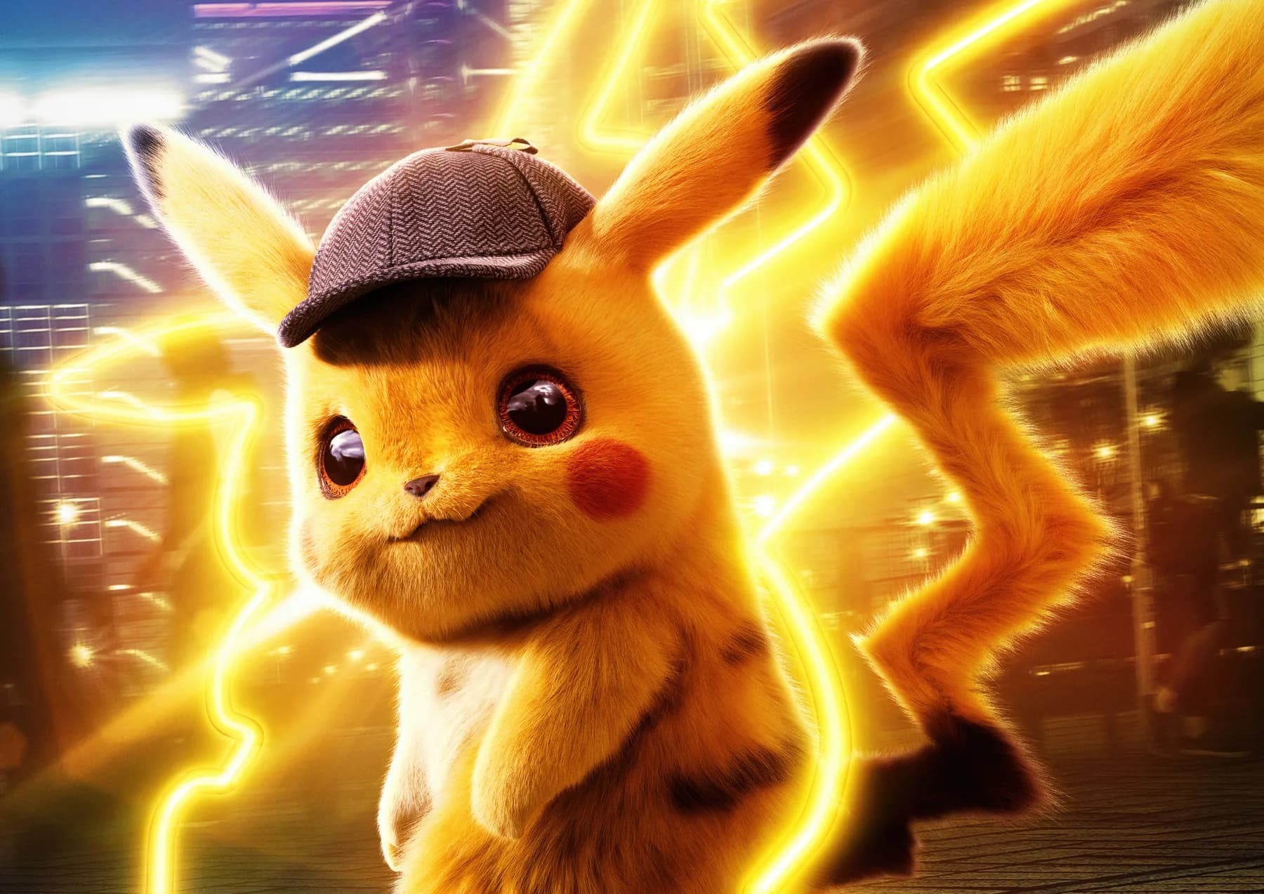 Detective Pikachu Realista con Sombrero