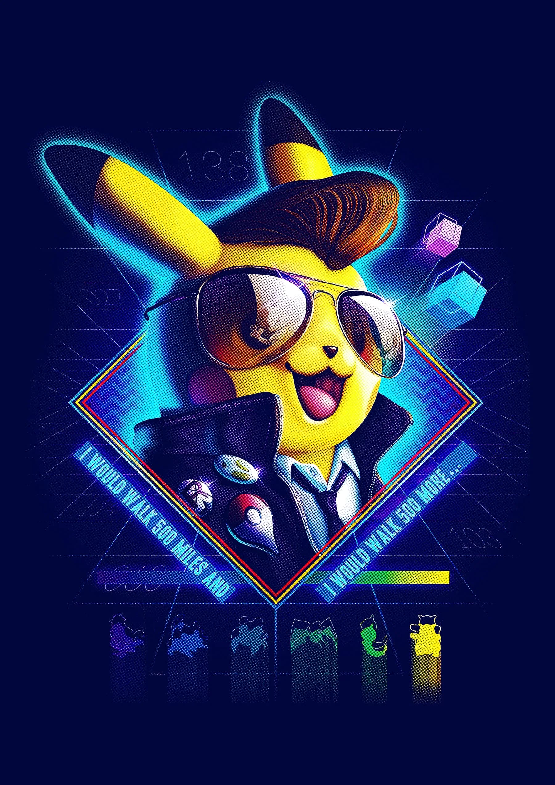 Pikachu con Gafas de Sol y Chaqueta de Cuero