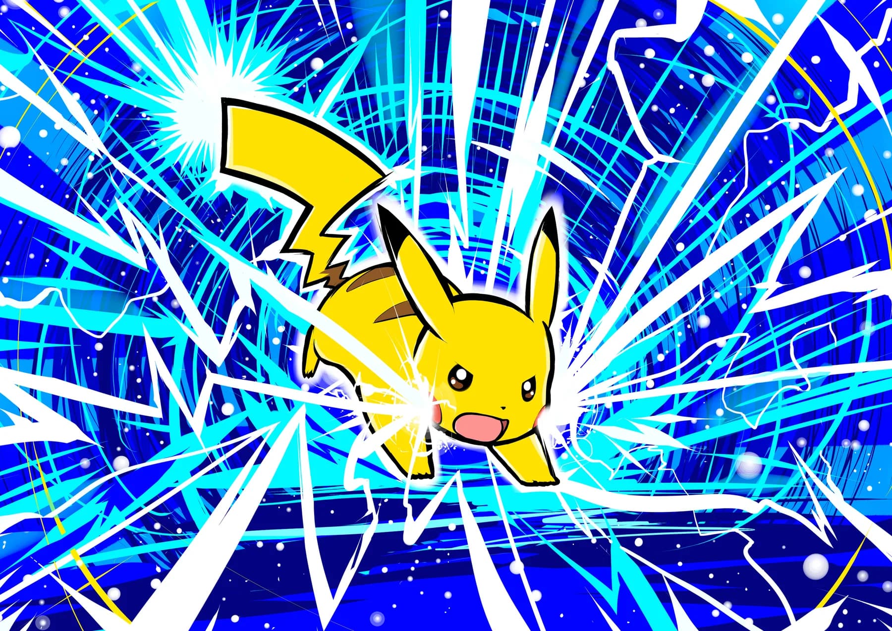 Pikachu Rayo Azul Estilo Comic