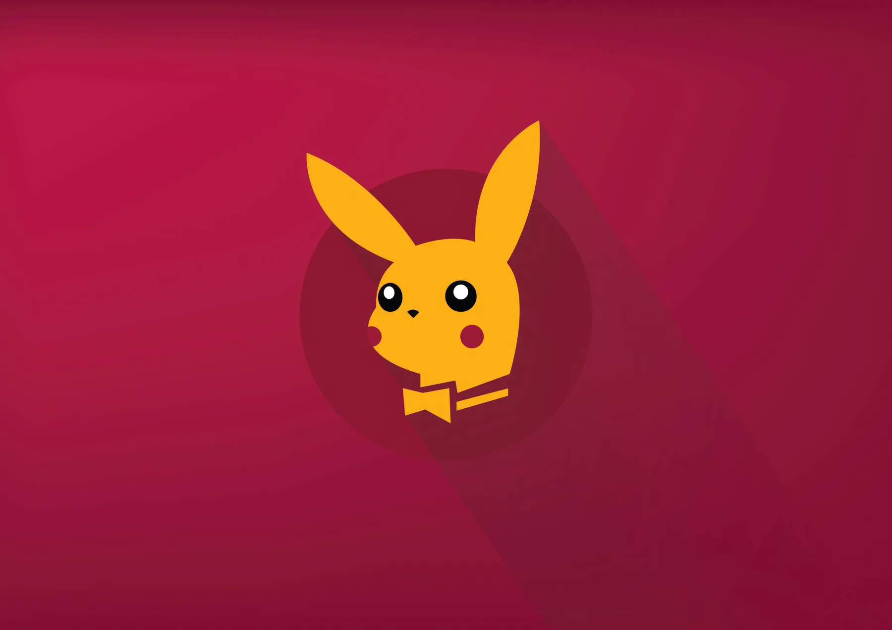 Pikachu Estilo Conejo de Logo Minimalista