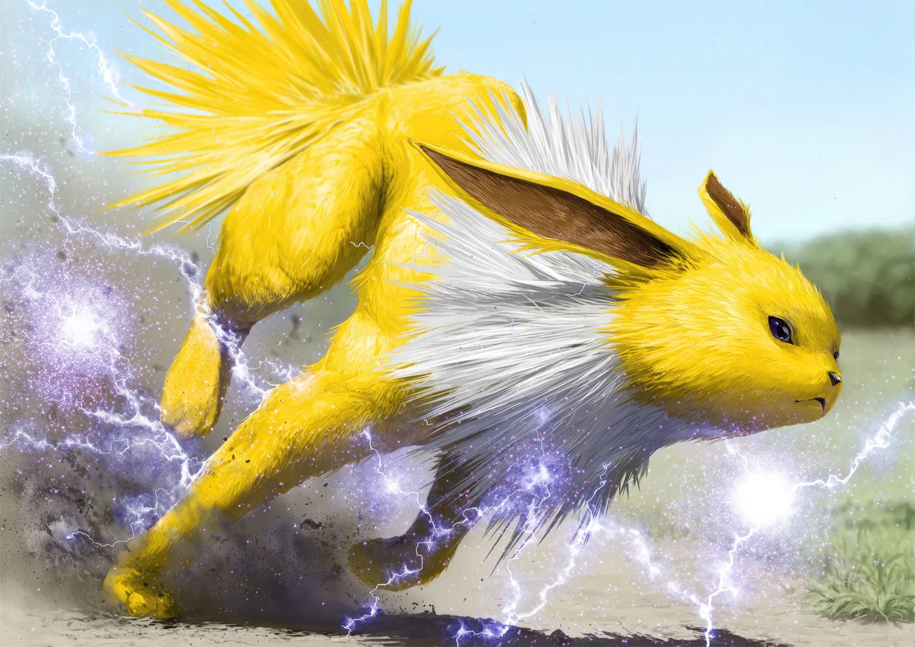 Jolteon Corriendo con Rayos