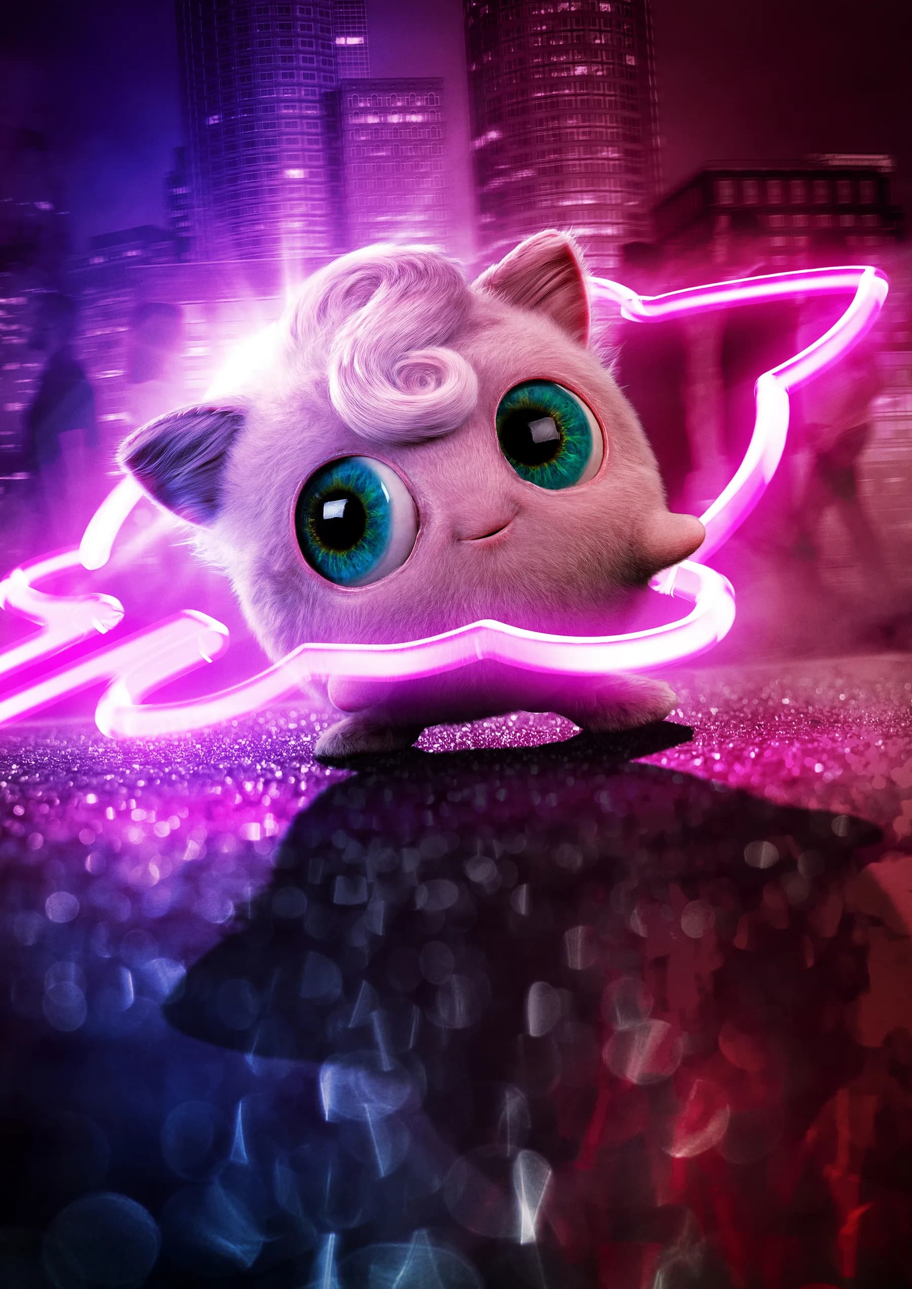 Jigglypuff Detective Pikachu Neon Rosa