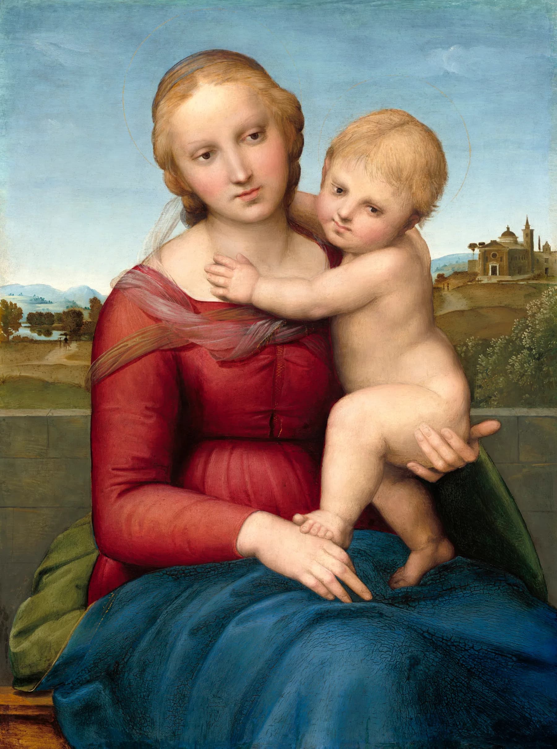 Virgen con el Nino en el Campo - Rafael