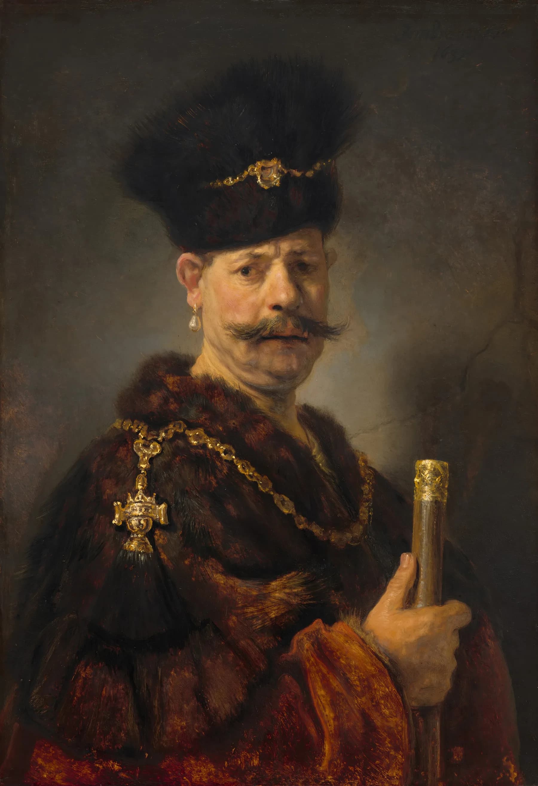 Hombre con Turbante y Cadena de Oro - Rembrandt