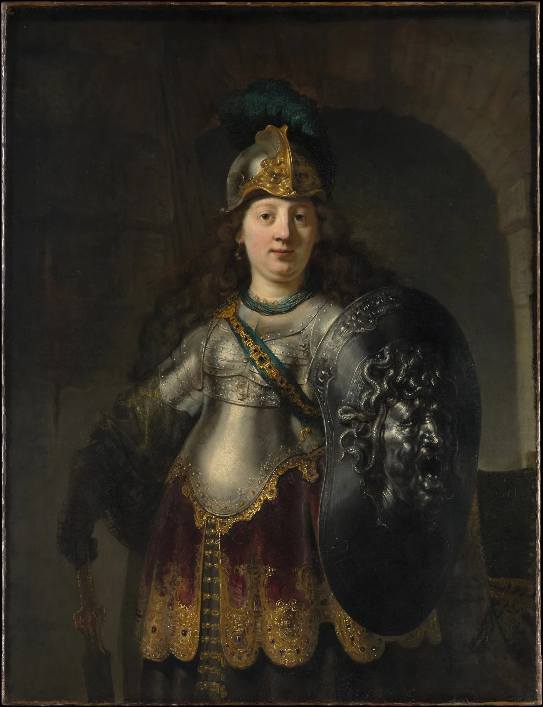 Retrato con Armadura y Casco - Rembrandt
