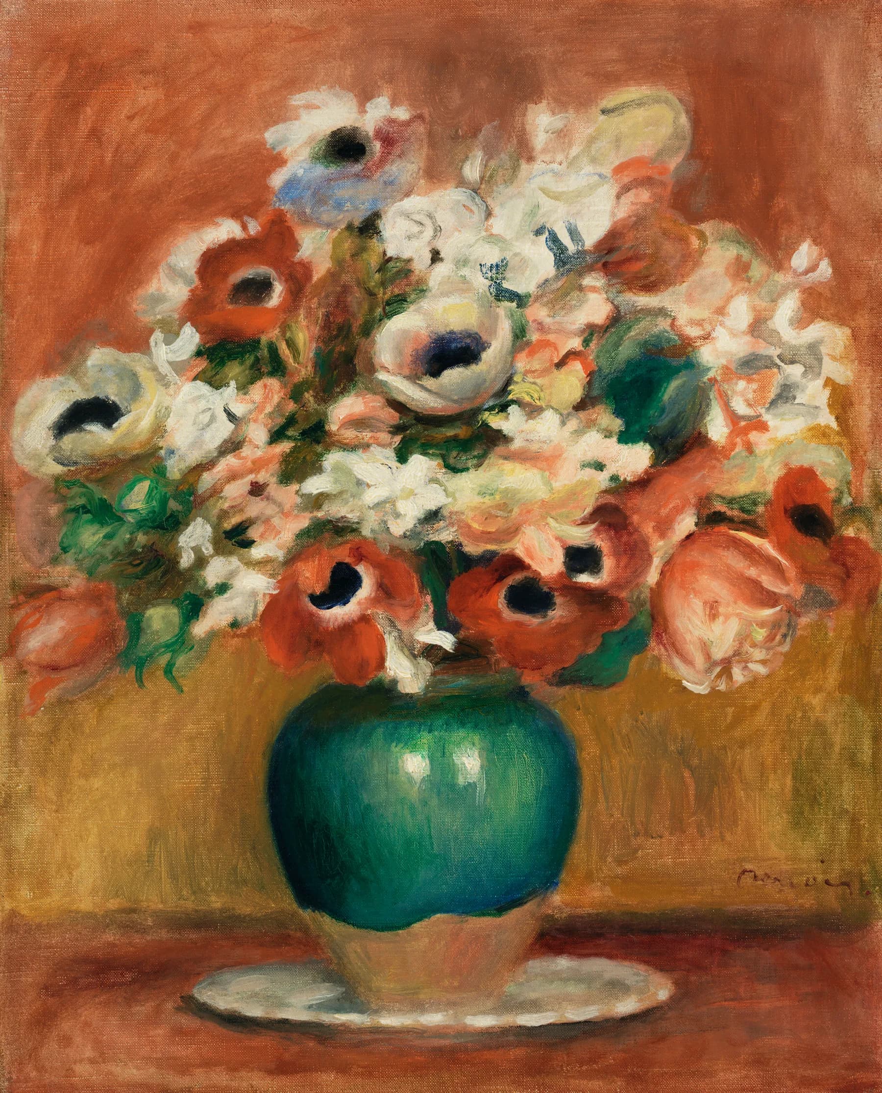 Jarron con Anemonas - Renoir