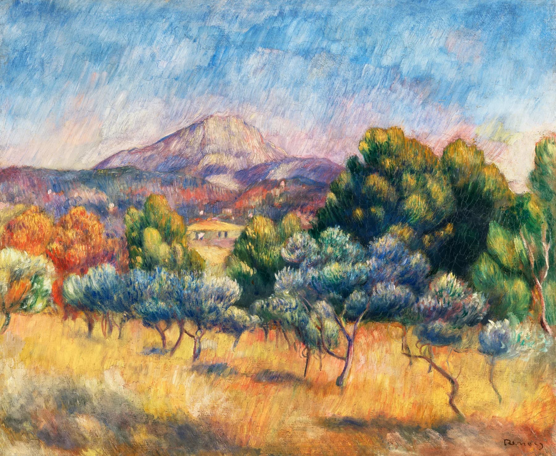 Paisaje de la Provenza con Montana - Renoir
